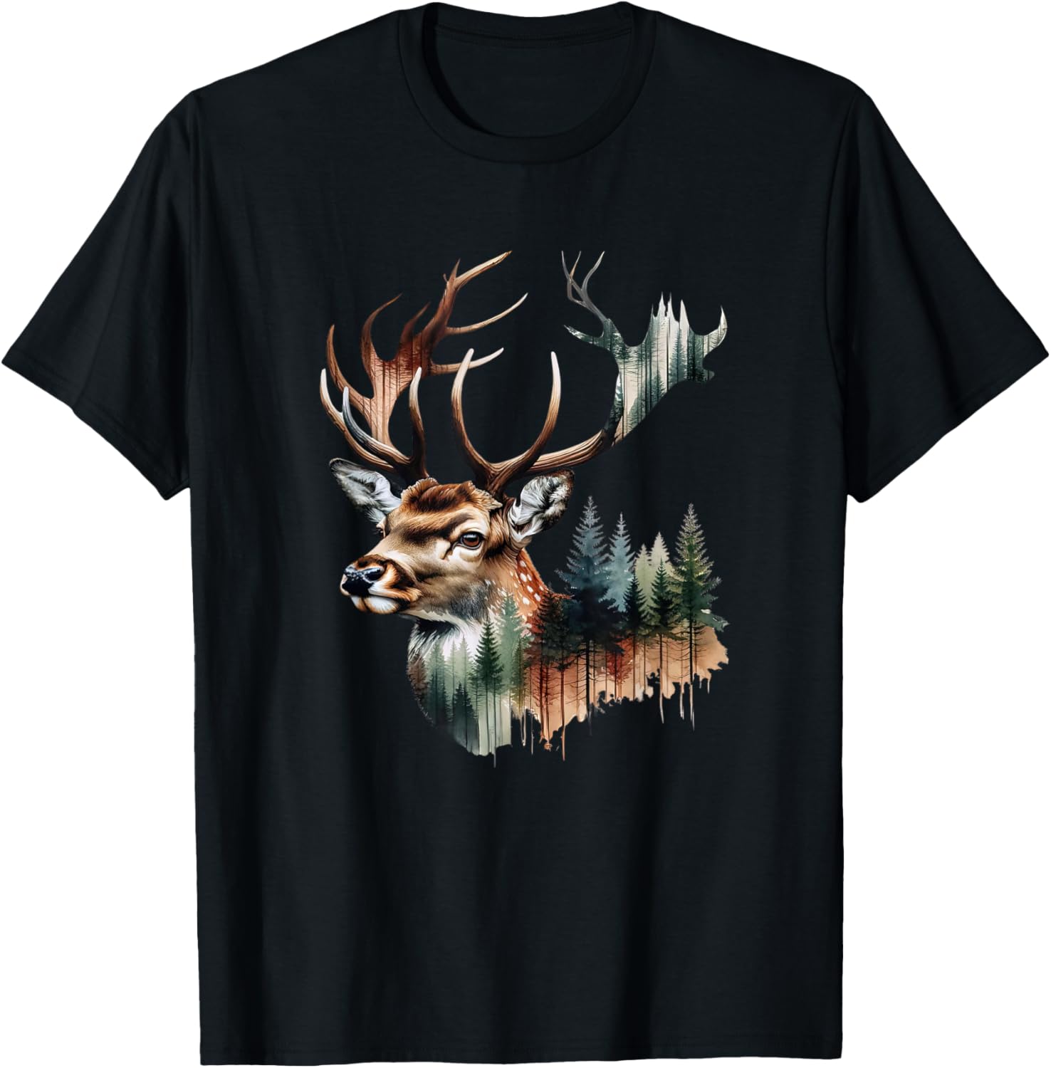 Forest Deer Hunting Dad T-Shirt for Whitetail Hunters - Nature Lover Apparel - 2