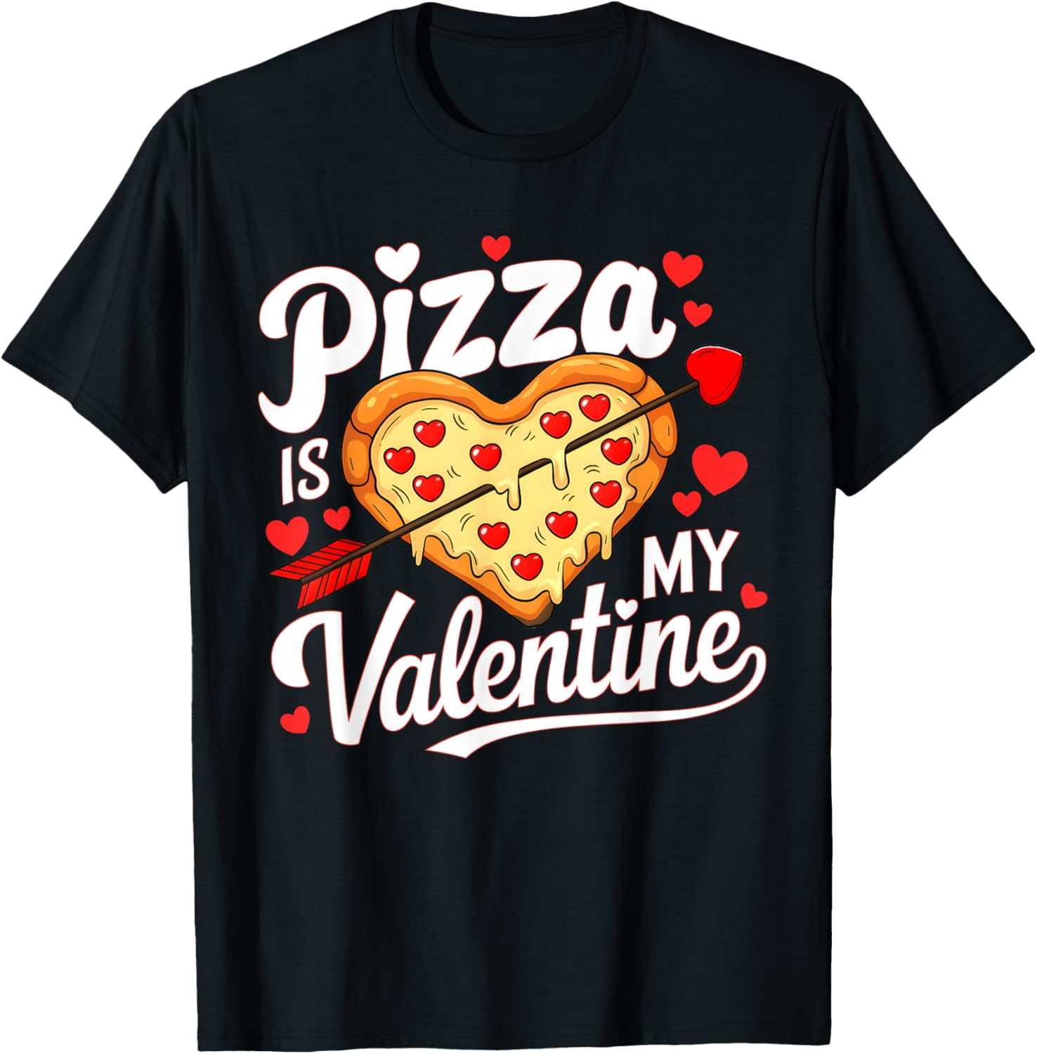 Pizza Is My Valentine Funny Kids T-Shirt for Boys and Girls - 11