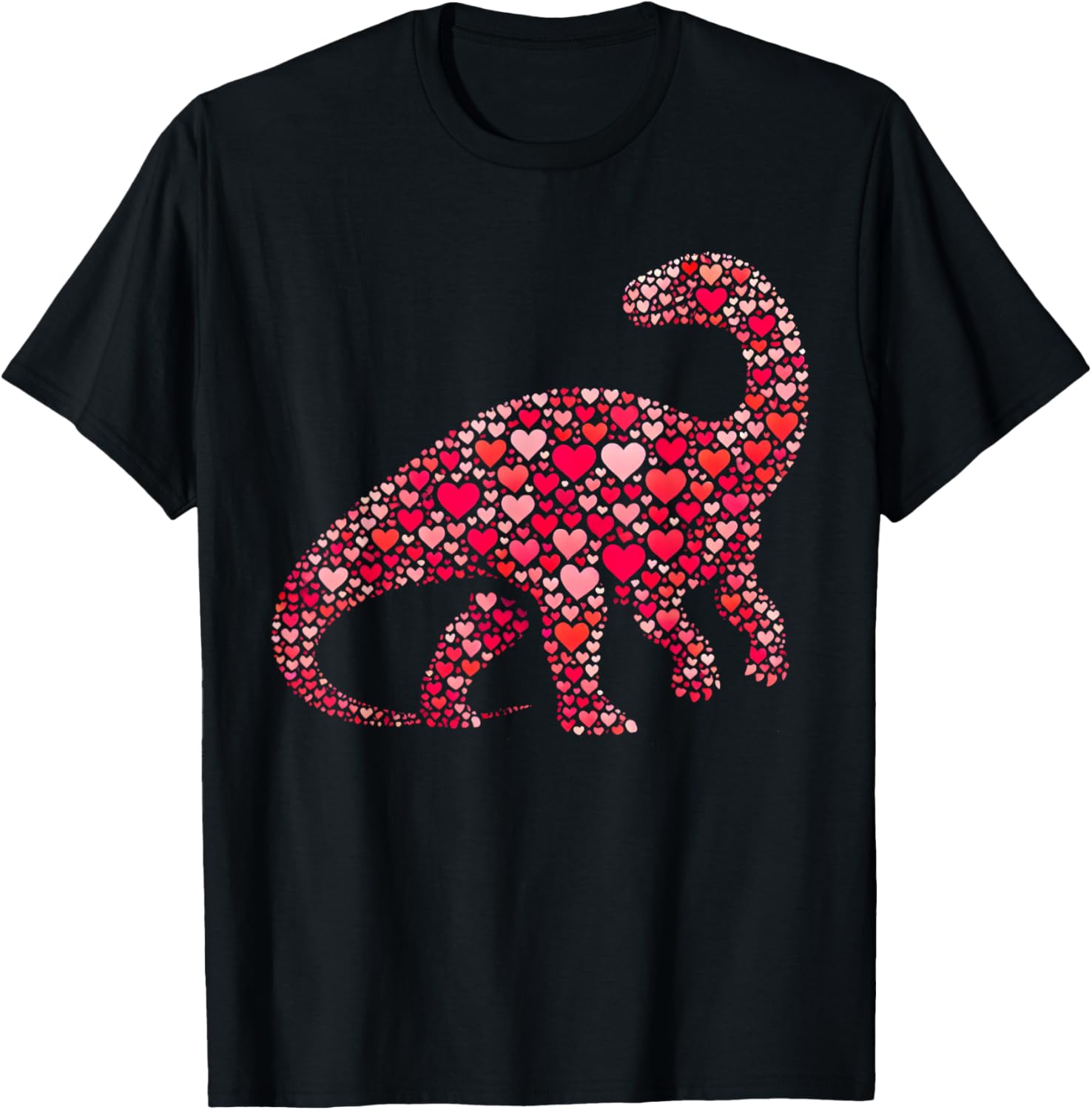 Cute Apatosaurus Dinosaur Heart T-Shirt for Valentine's Day Gifts - 14