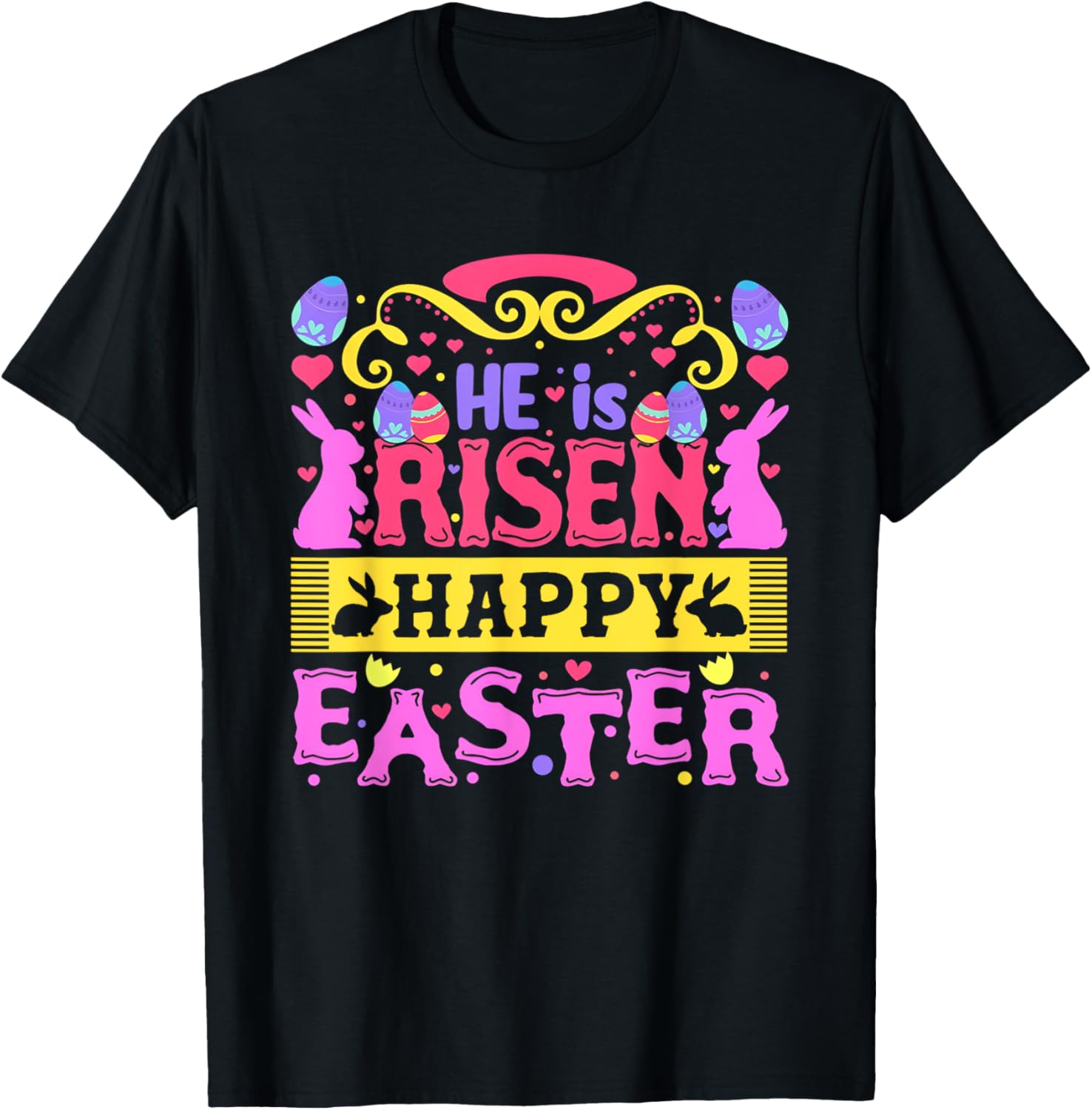 He Is Risen Happy Easter Women's T-Shirt for Joyful Celebrations - 3