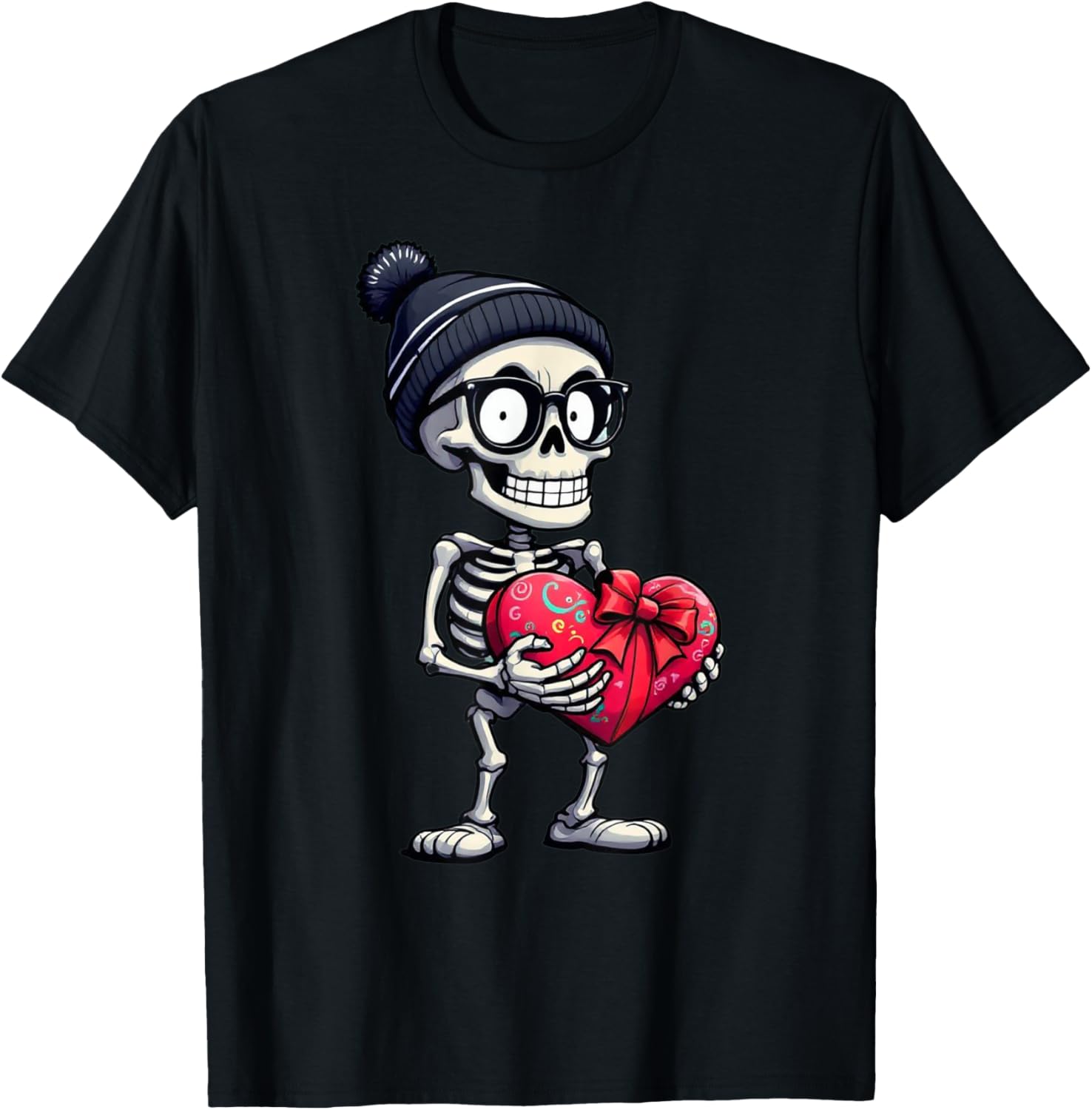 Funny Skeleton Heart Valentine's Day T-Shirt for Men and Women - 12