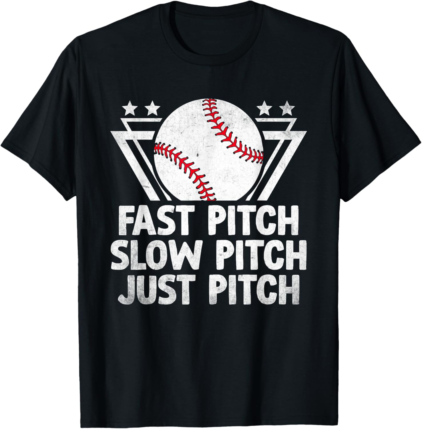 Fast Pitch Slow Pitch Just Pitch Softball T-Shirt for Players and Fans - 17