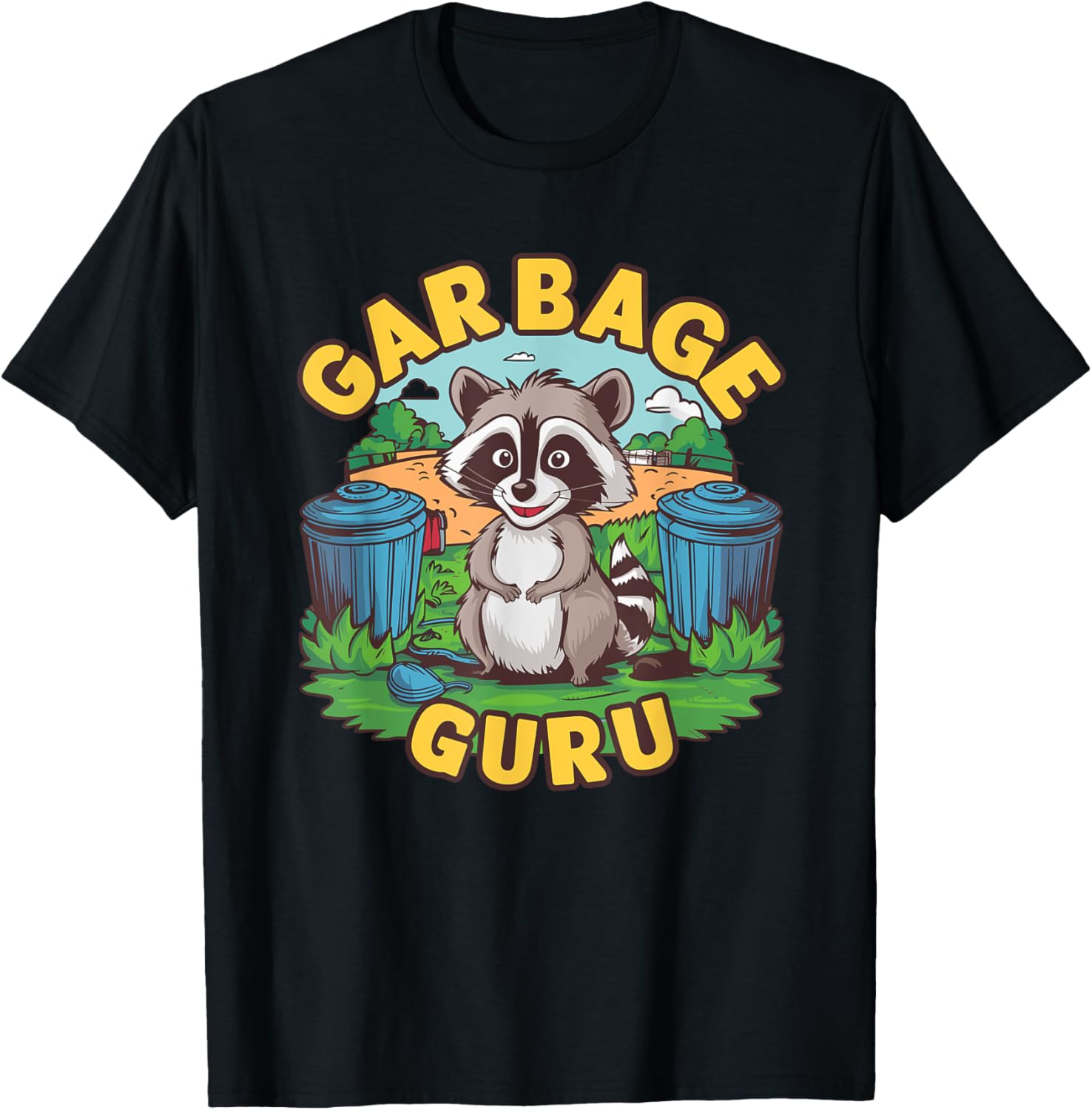 Playful Trash Panda T-Shirt for Raccoon Lovers - Funny Garbage Guru Design - 2