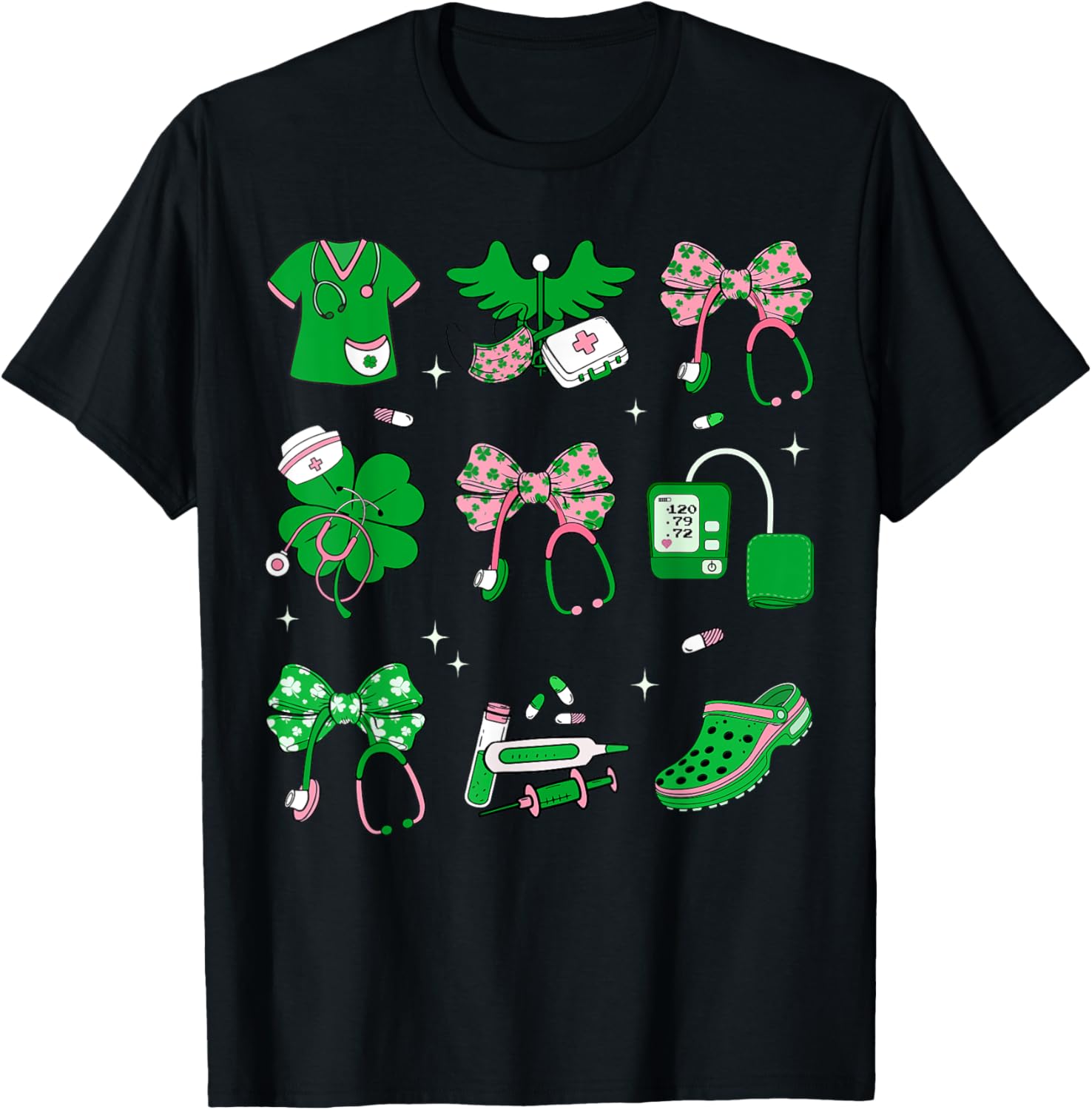 Lucky Shamrock Nurse T-Shirt for St. Patrick's Day Celebration - 10