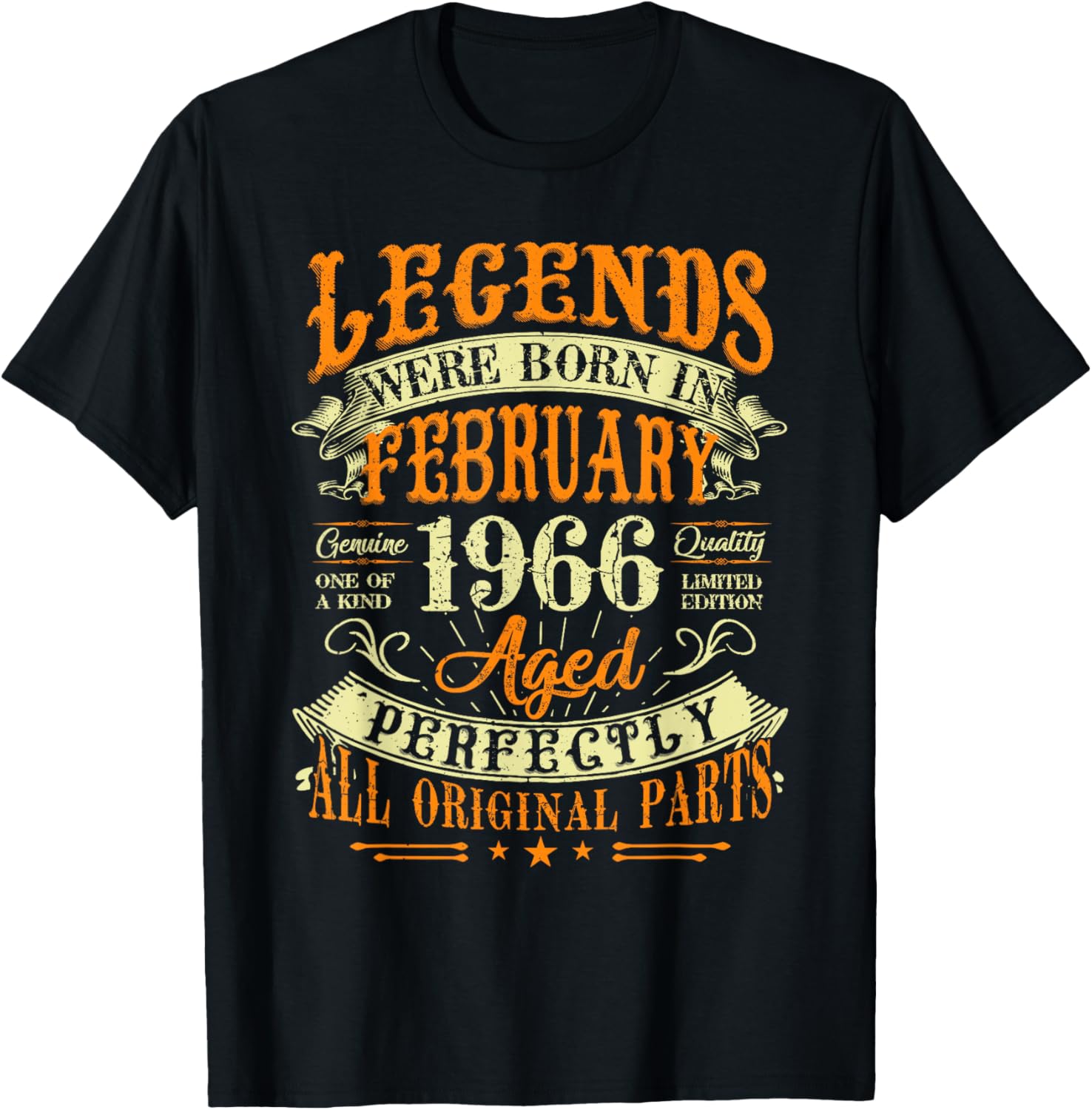 59th Birthday Gift T-Shirt for Legends Born February 1966 Stylish Design - 11