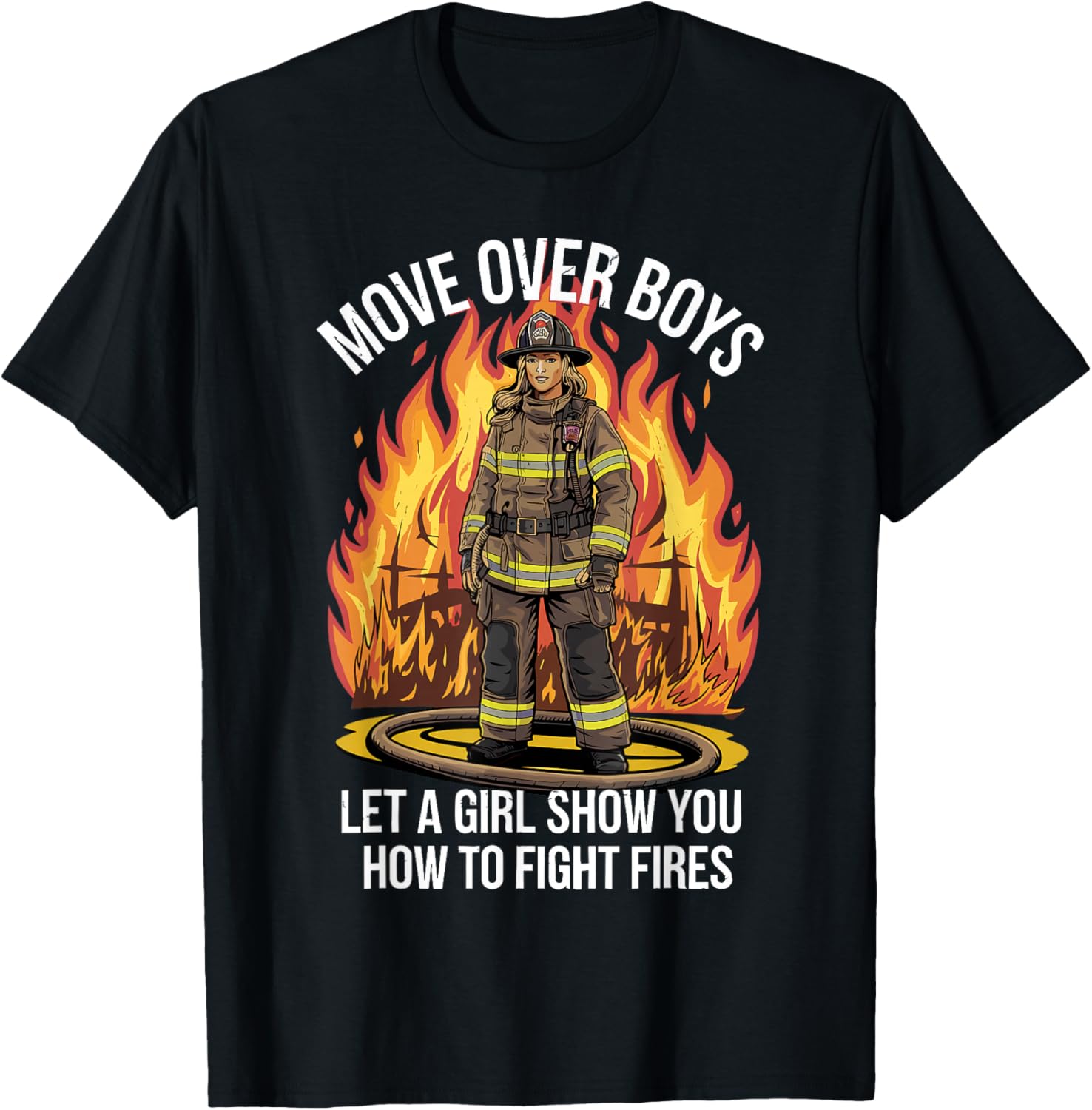 Stylish Firefighter T-Shirt for Women and Girls - Perfect Gift Idea - 8