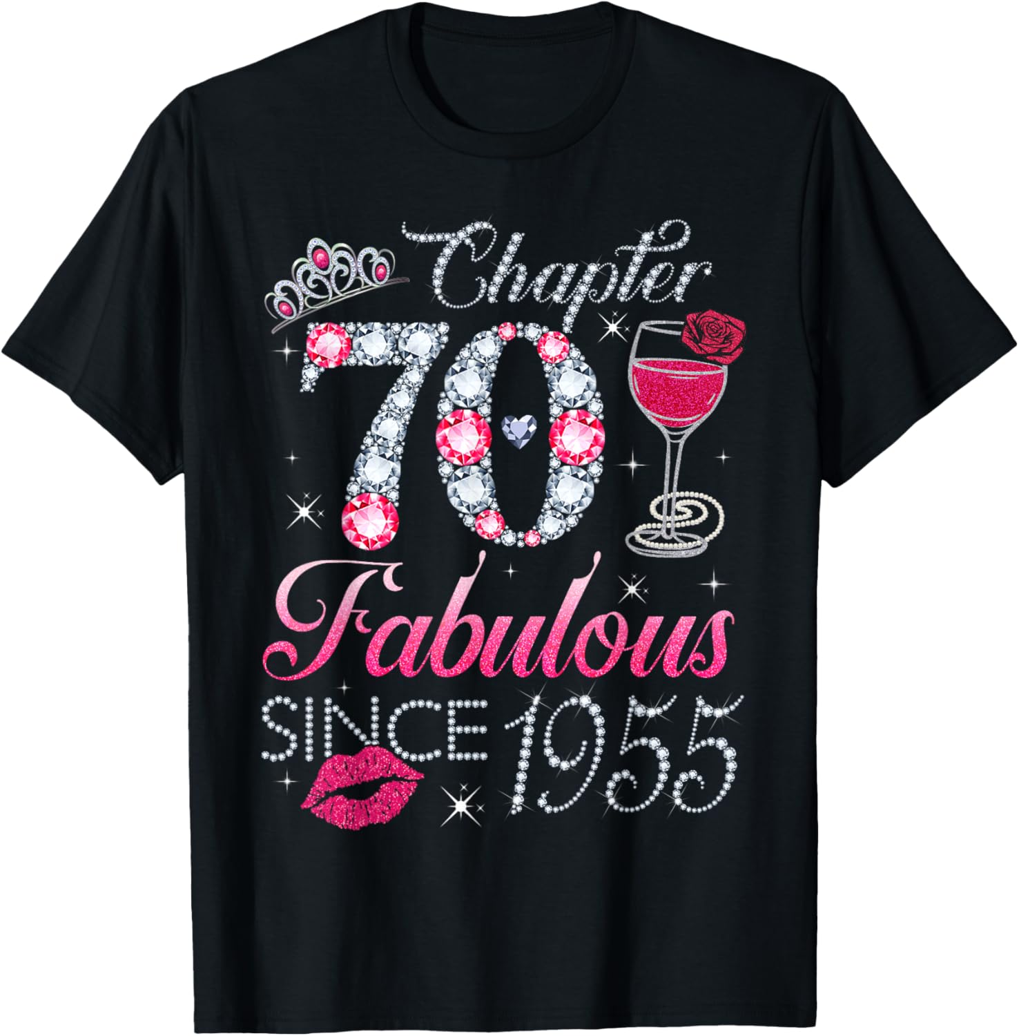 Fabulous Since 1955 70th Birthday Gift T-Shirt for Women - 1