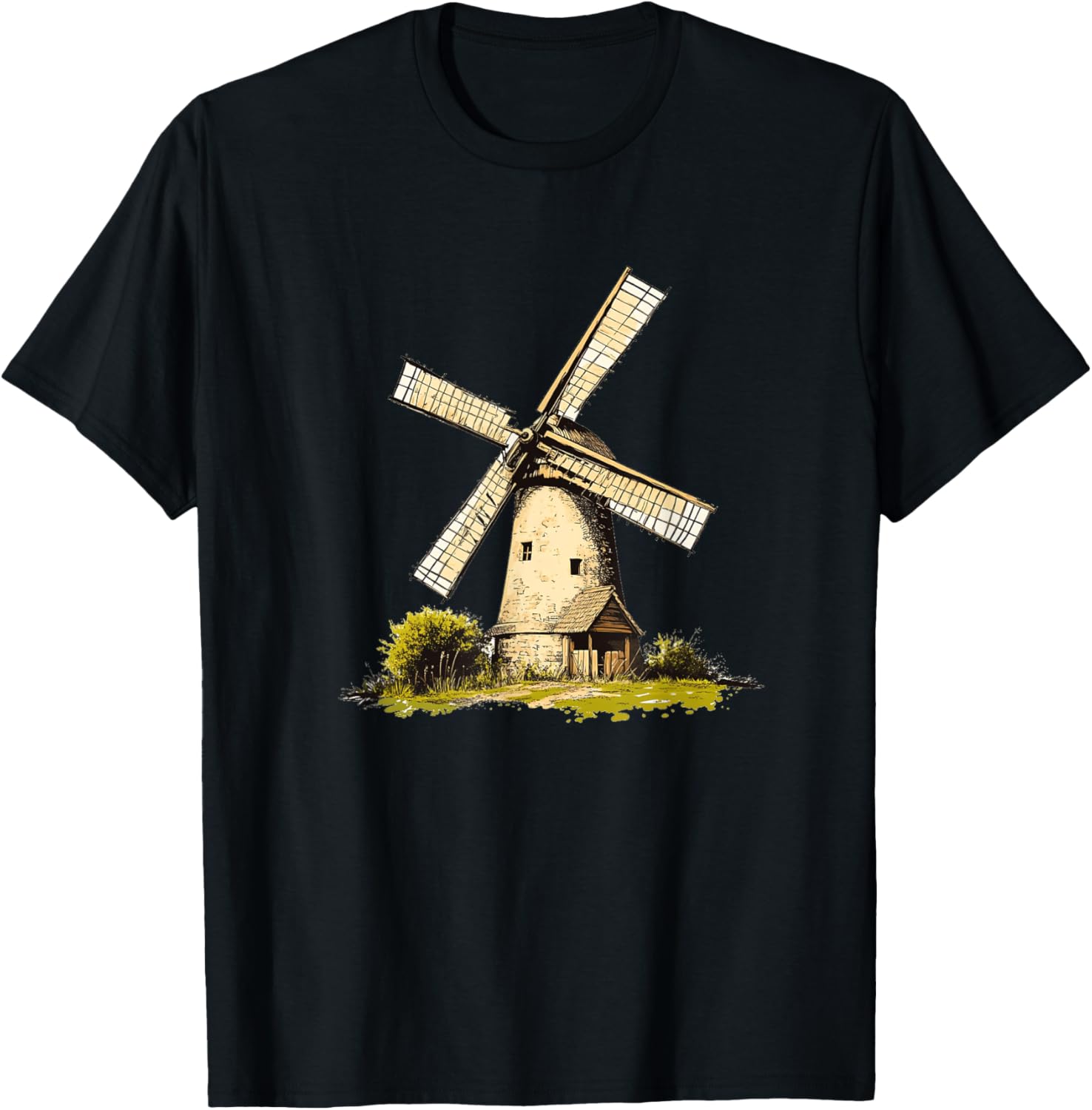 Rustic Old Windmill Vibes T-Shirt for Unique Costume Style - 22