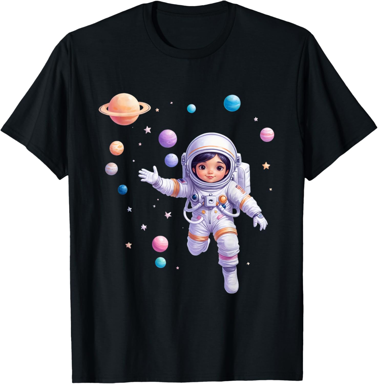 Cute Space Explorer T-Shirt for Future Astronaut Girls - Adorable Design - 25