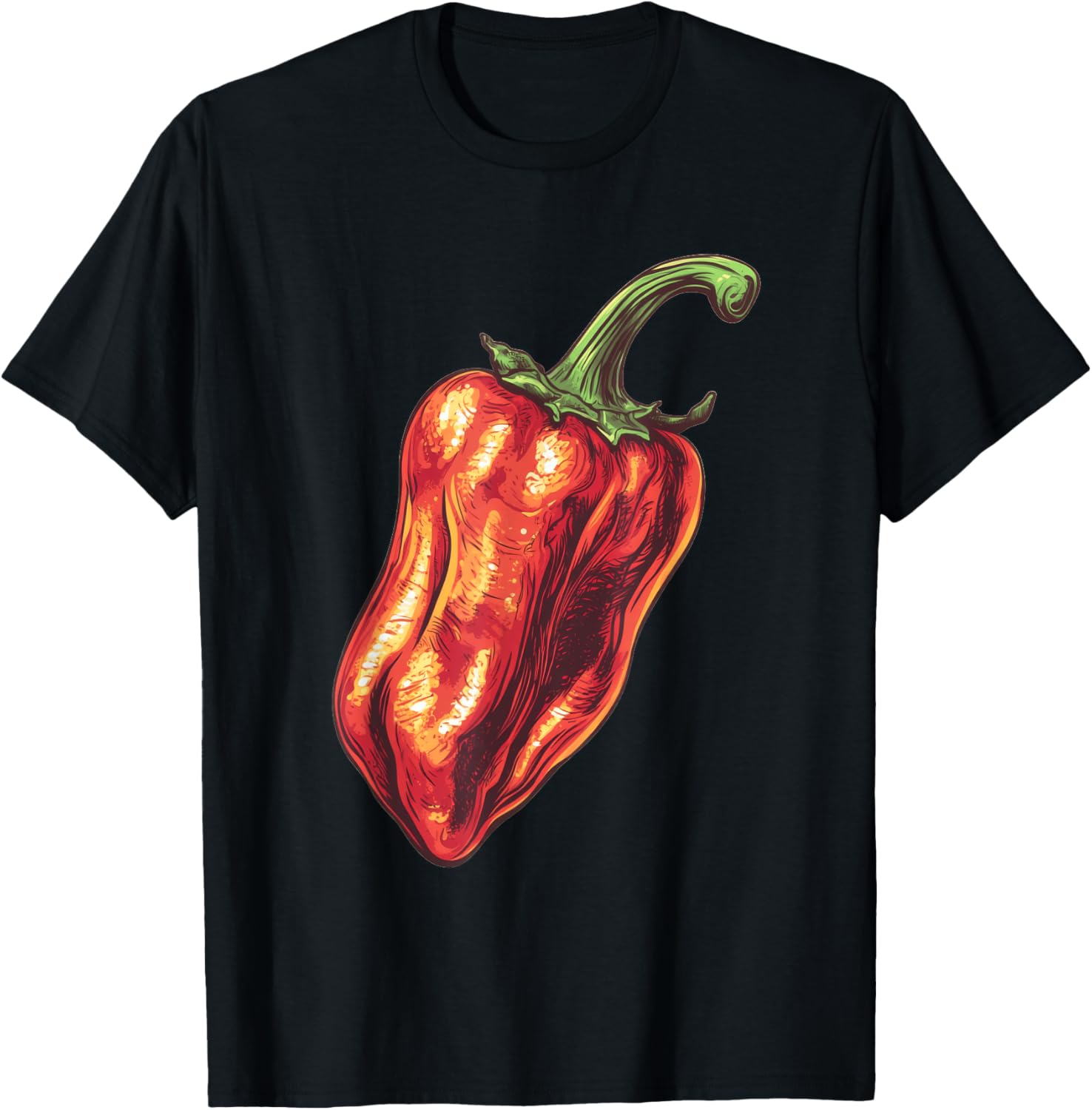Ghost Pepper Retro T-Shirt for Spicy Food Lovers and Trendsetters - 5