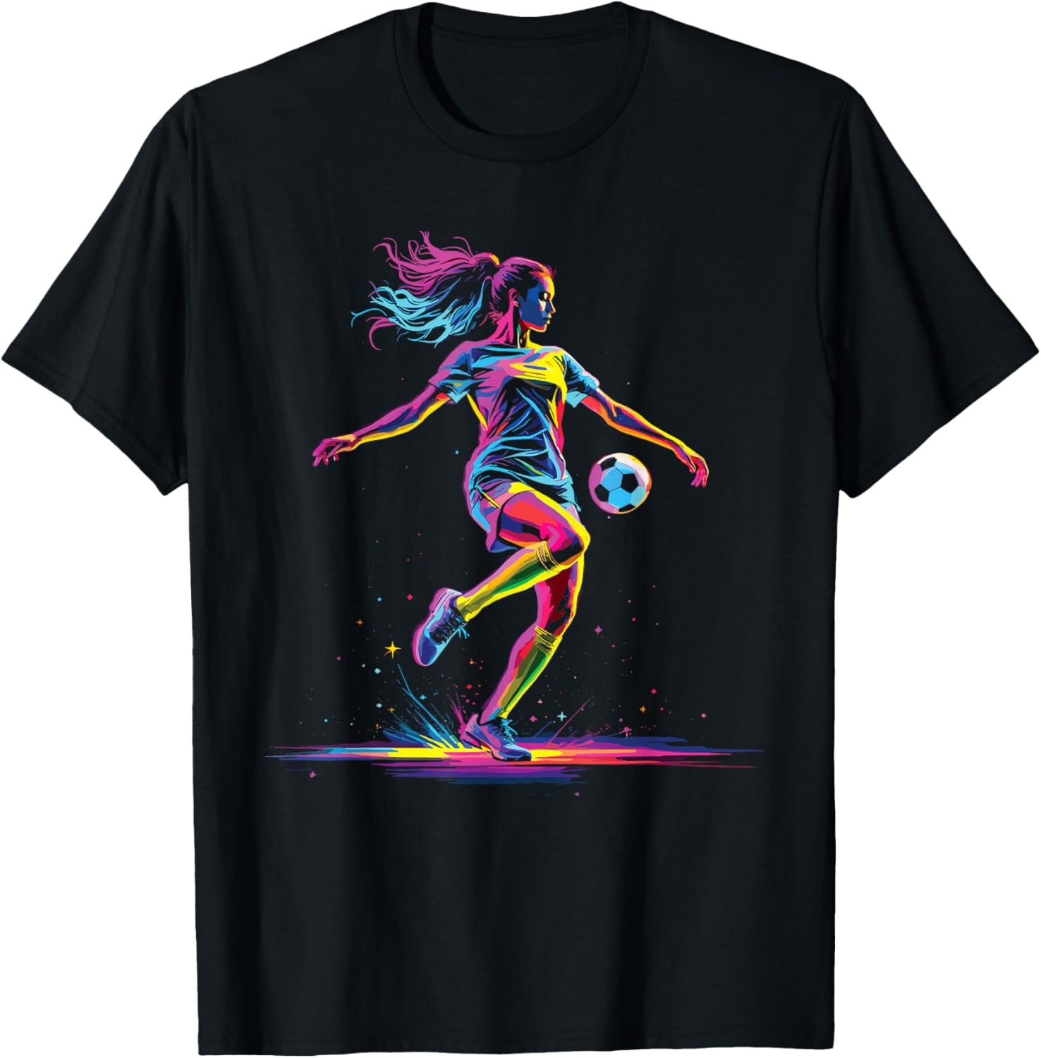 Stylish Soccer Graphic T-Shirt for Girls and Women - Fun Athletic Wear - 3