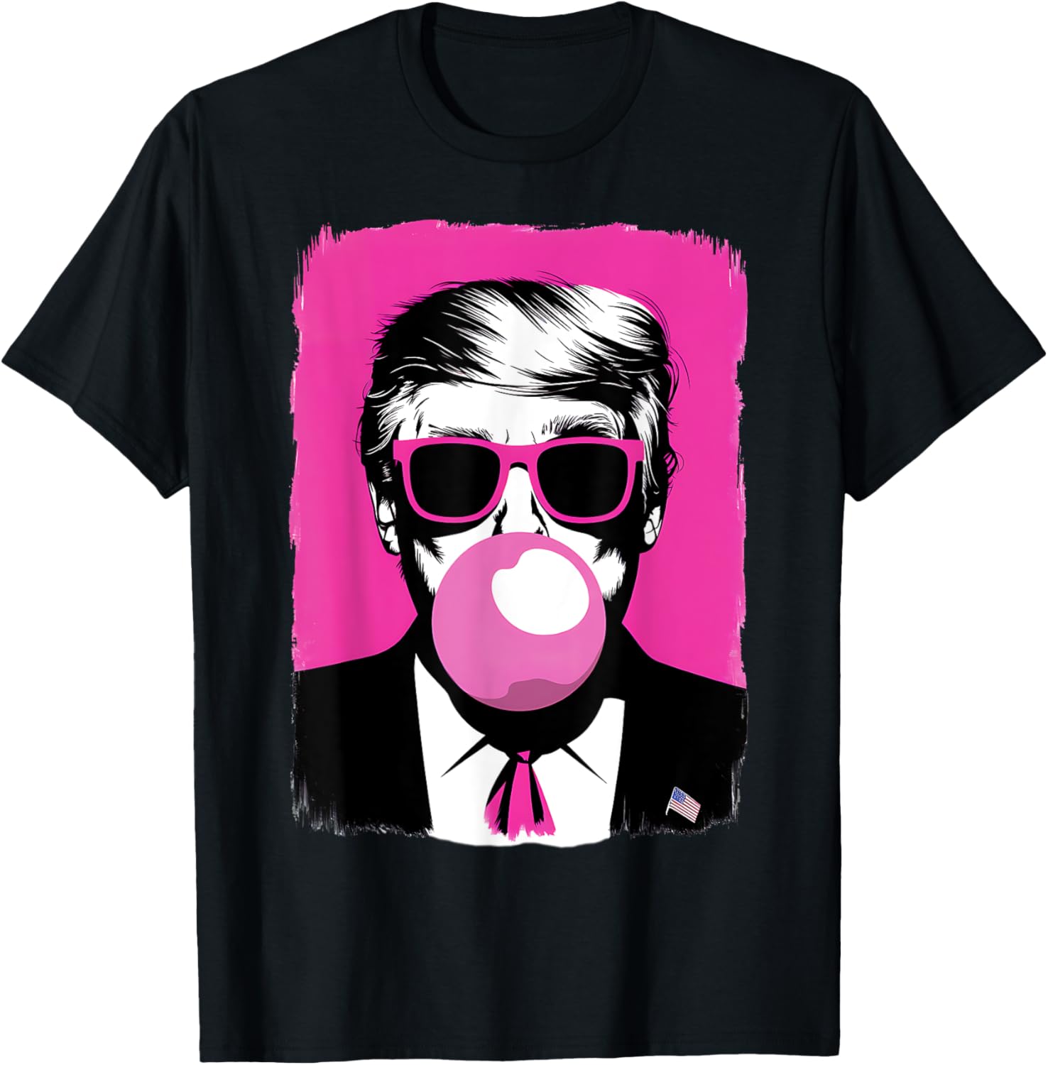 Funny Trump Pink Bubble Gum Sunglasses T-Shirt for Trendy Style - 20