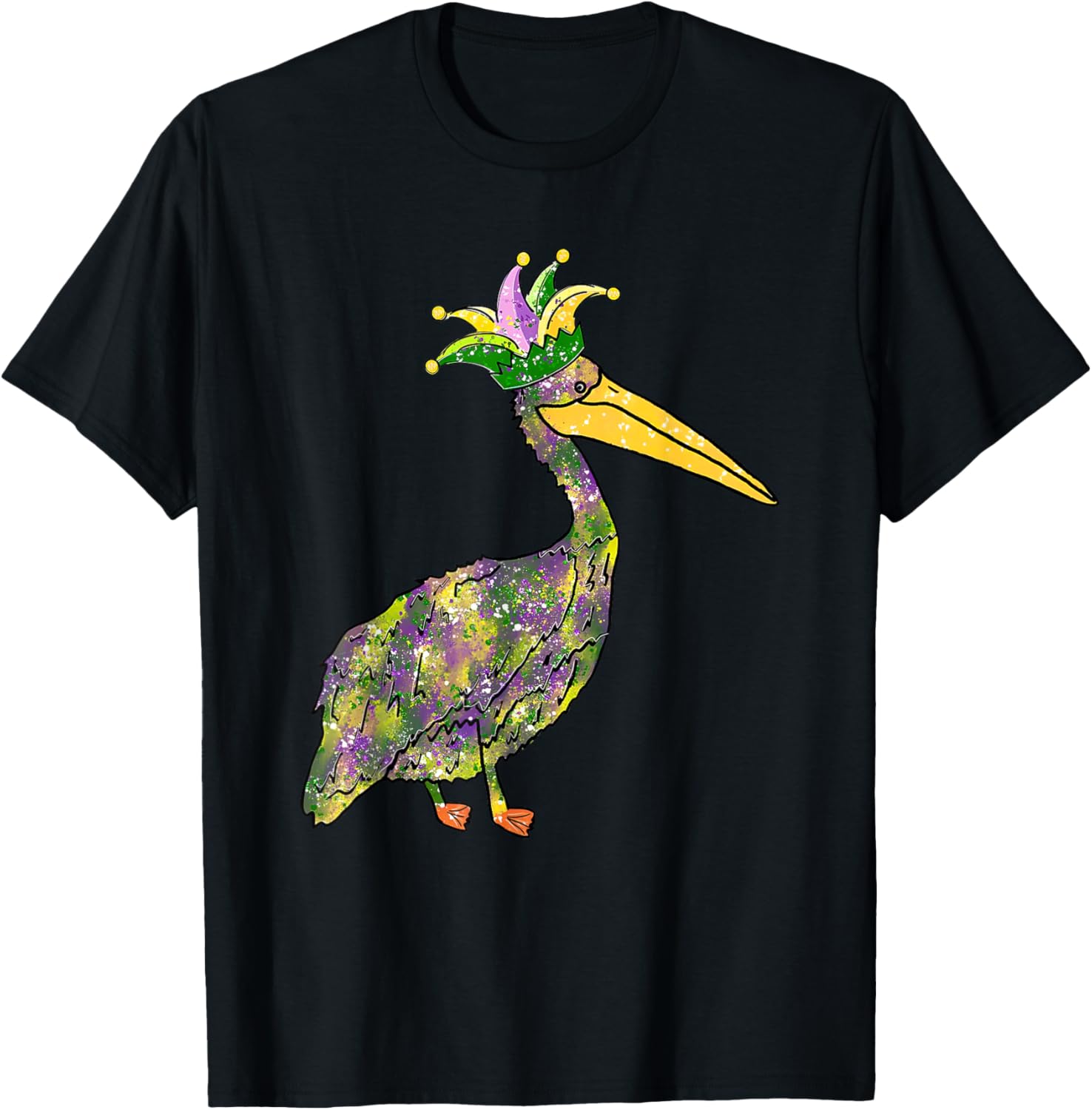 Pelican Mardi Gras Women's Carnival Lover T-Shirt Fun Festive Style - 24