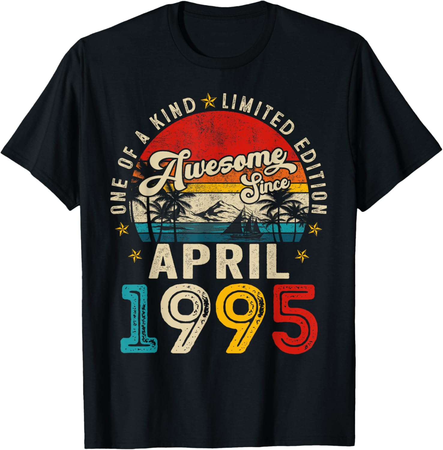 Vintage April 1995 30th Birthday T-Shirt for Men and Women - 4