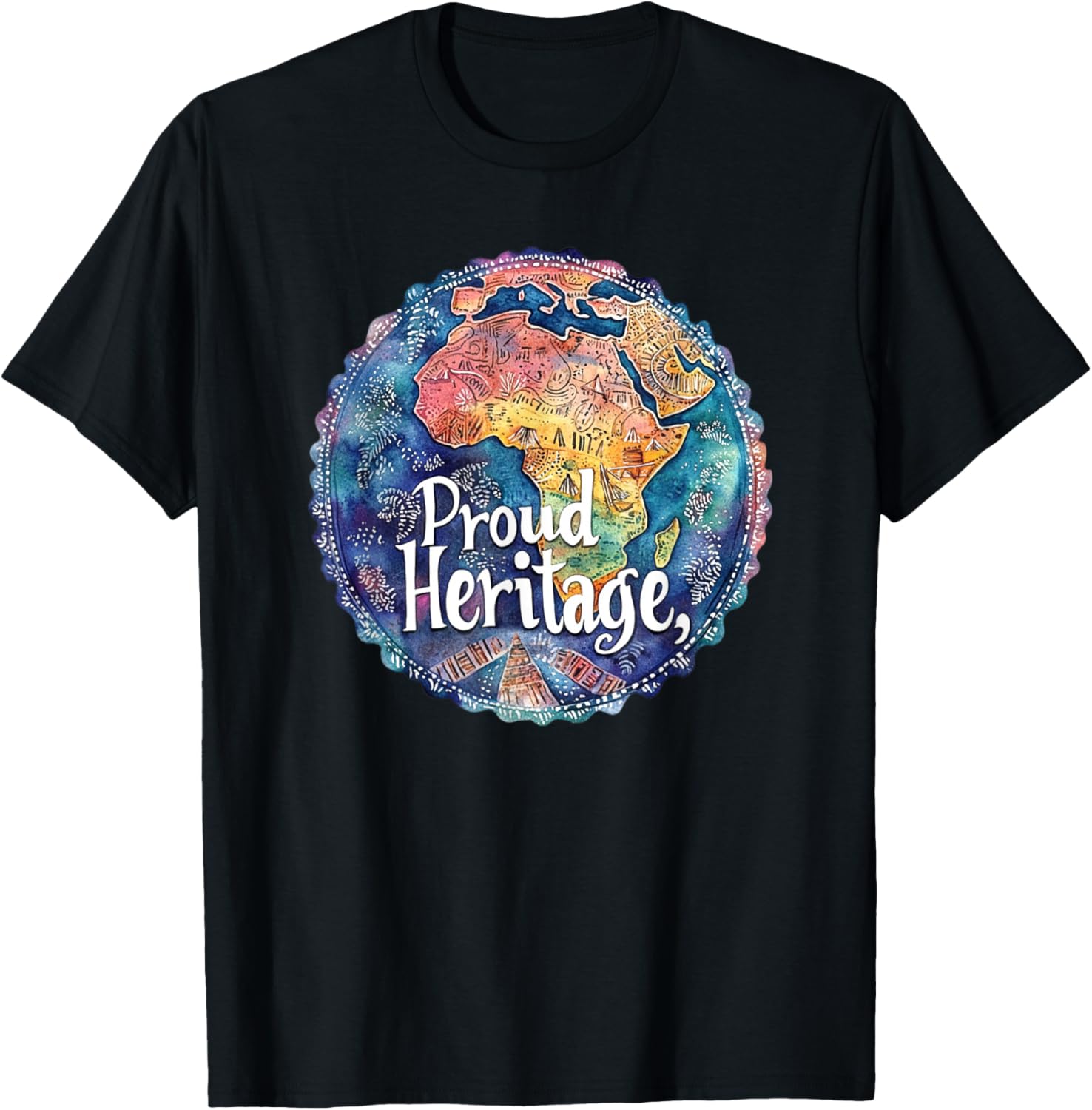 Proud Heritage African American Black History Month T-Shirt for All Sizes - 1