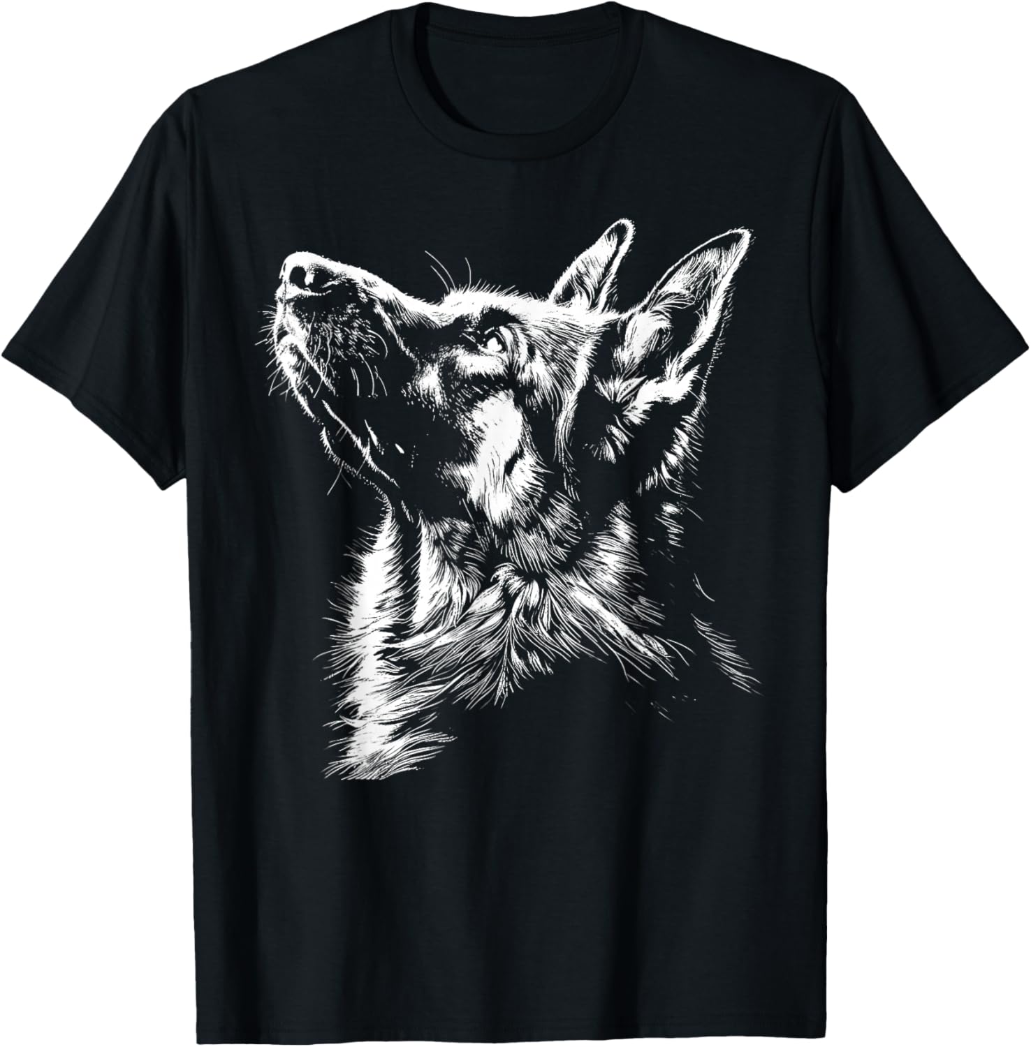 German Shepherd Silhouette T-Shirt for Dog Lovers - Stylish Graphic Tee - 1
