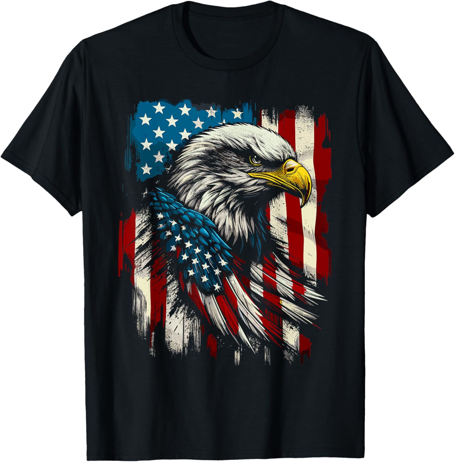 American Flag Eagle Patriotic T-Shirt for Proud Americans - 1