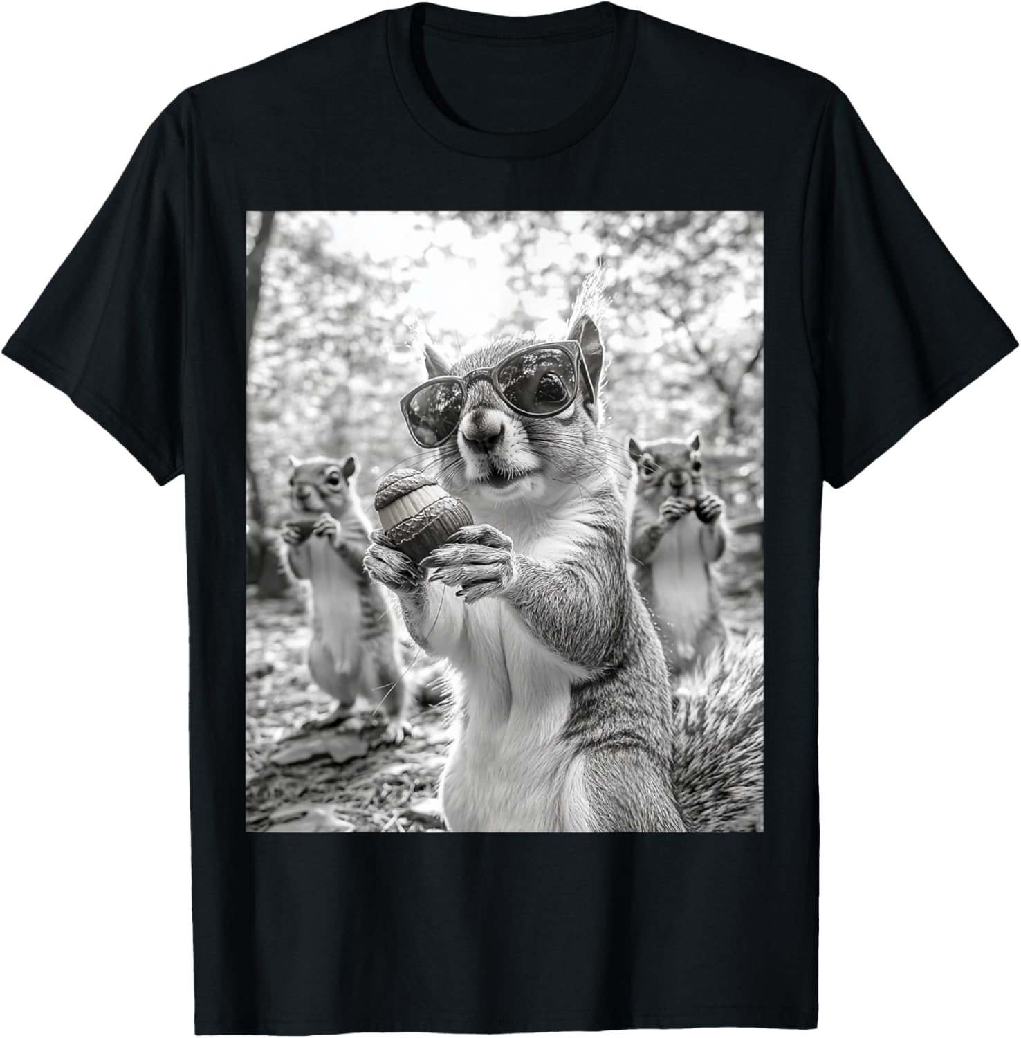 Cute Squirrel Selfie T-Shirt for Animal Lovers - Fun Graphic Tee - 4