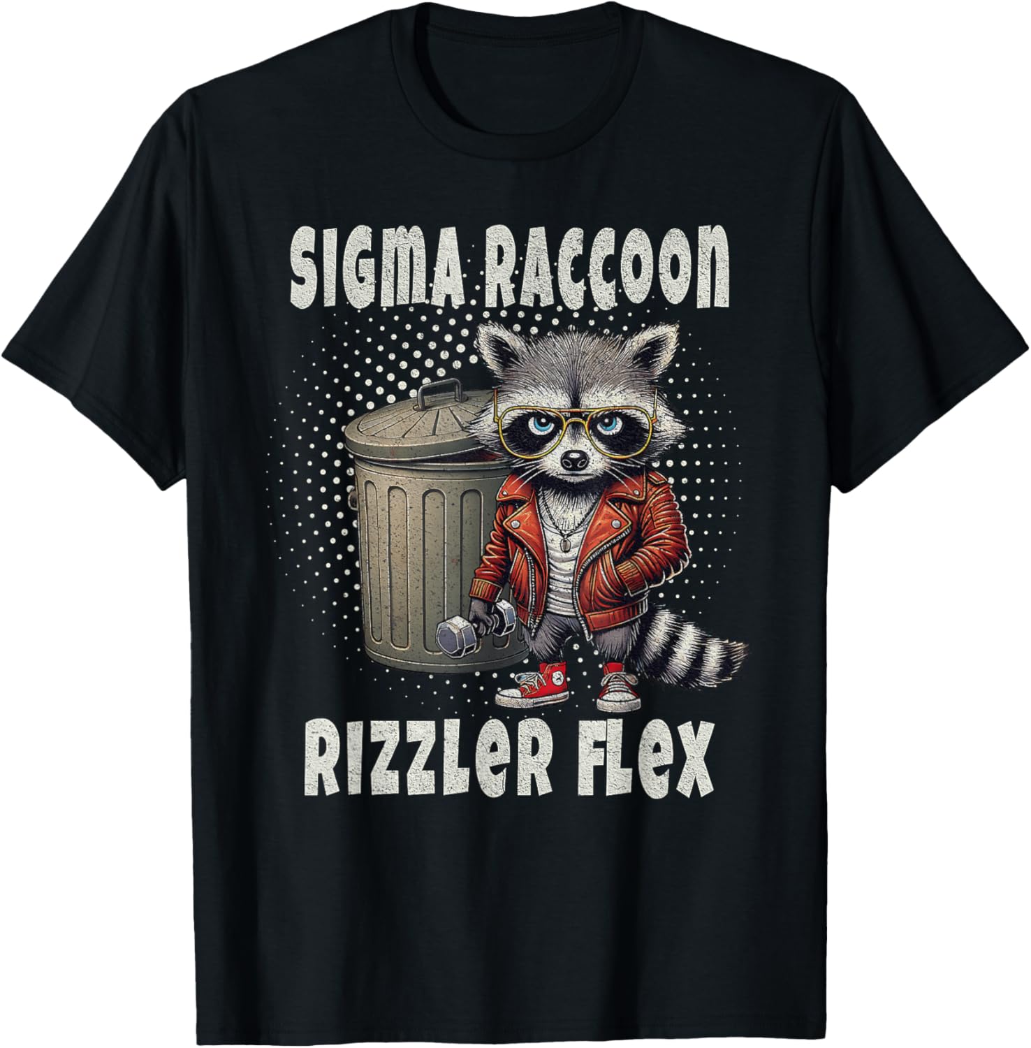 Sigma Raccoon Rizzler Flex Skibidi T-Shirt for Fun Fashion Enthusiasts - 5