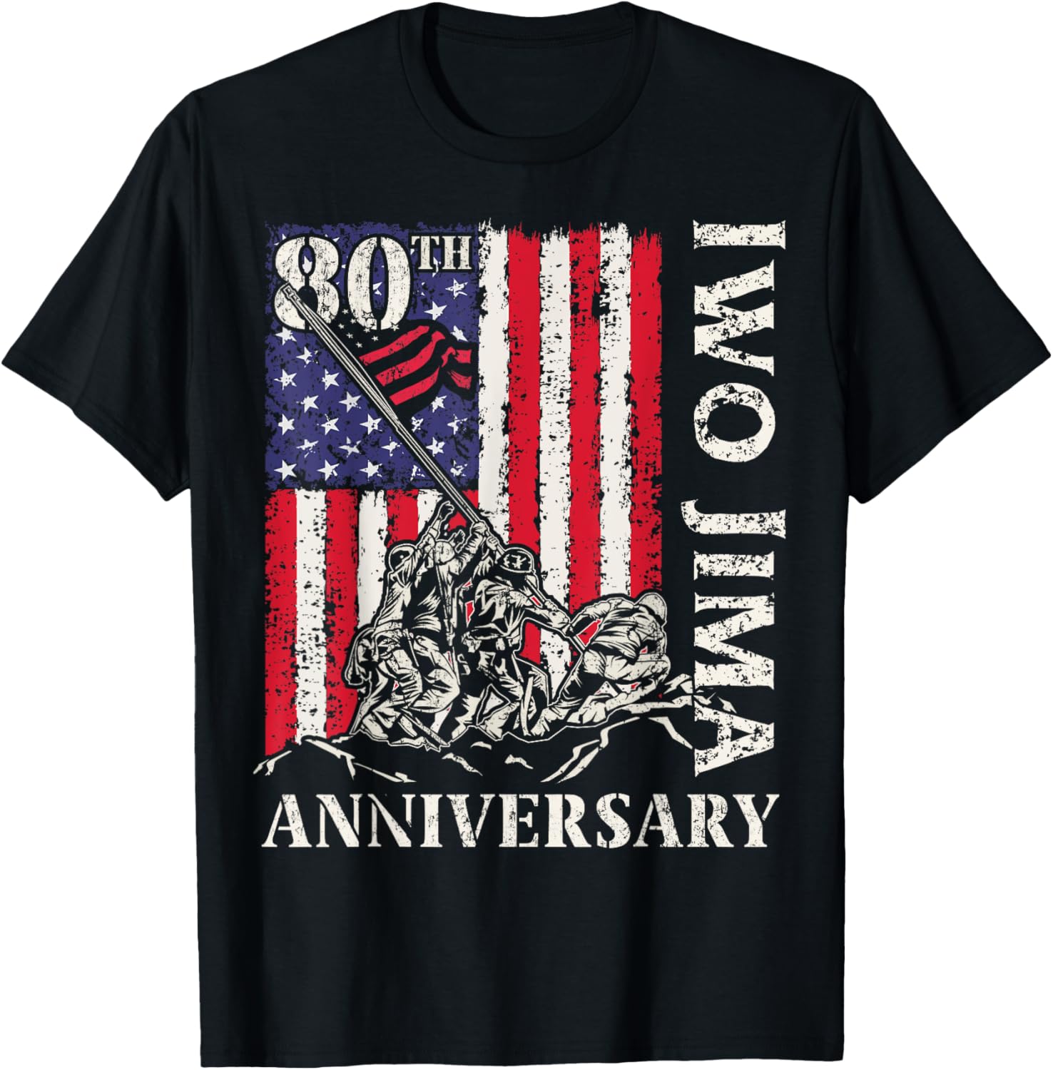 Iwo Jima 80th Anniversary WWII Veteran T-Shirt for 4th of July - 12