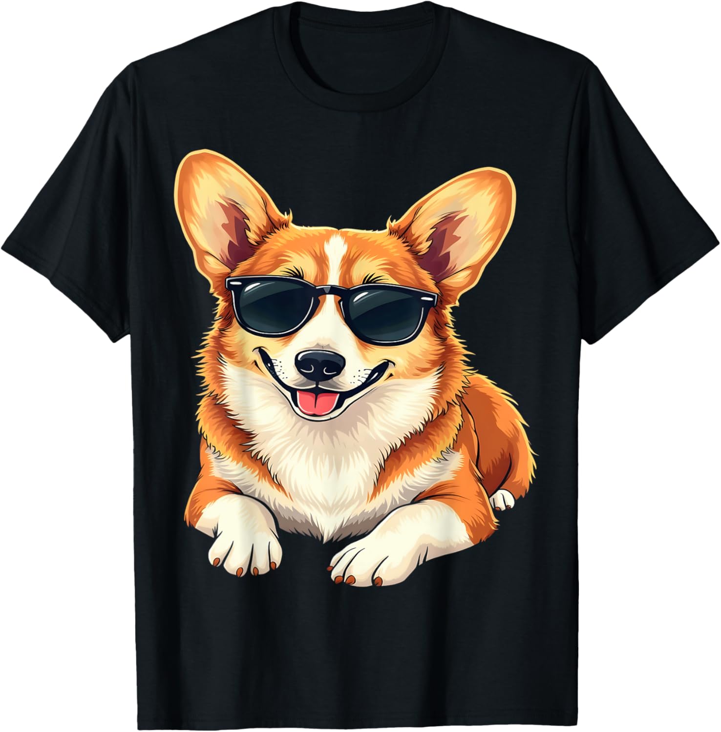 Cool Corgi T-Shirt for Dog Lovers Stylish Casual Wear Clothing - 1