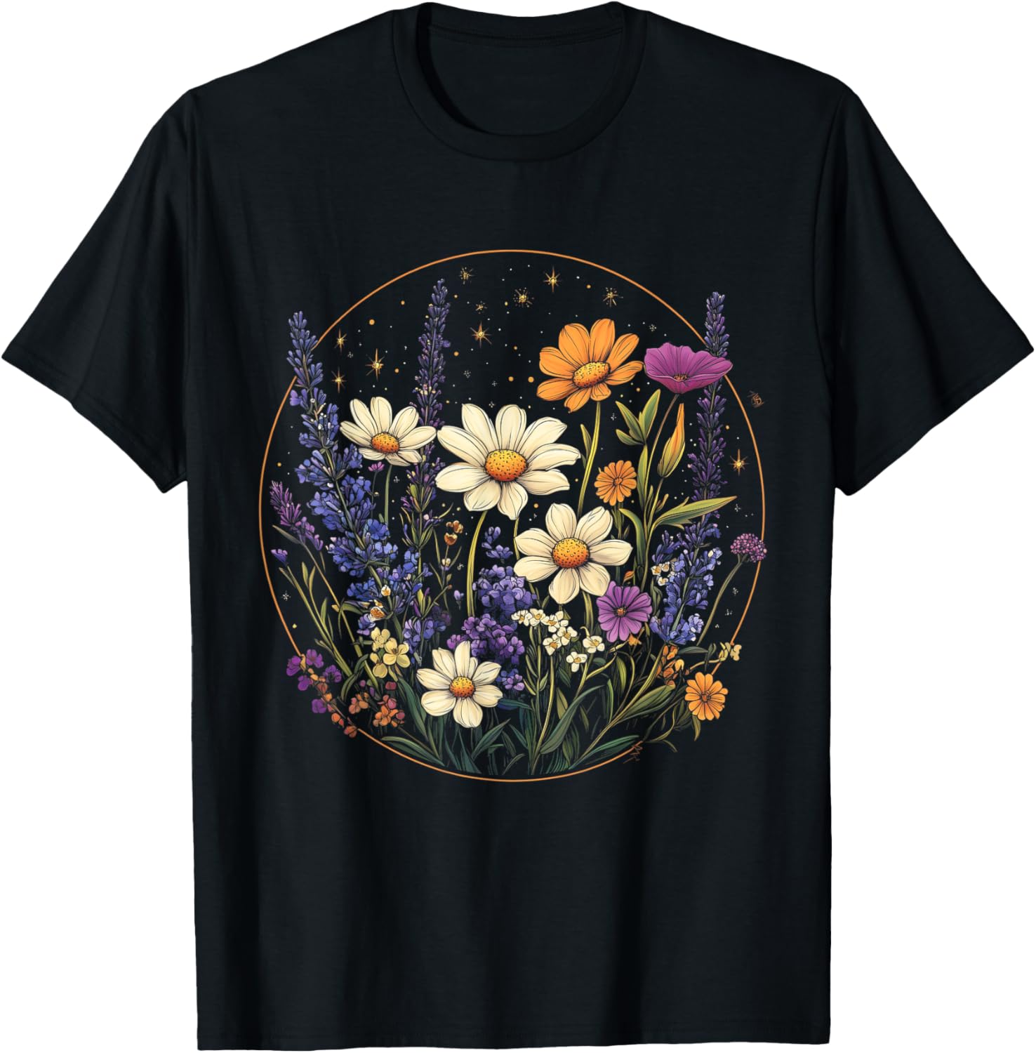 Vintage Wildflower Daisy Lavender Spring T-Shirt for Nature Lovers - 7