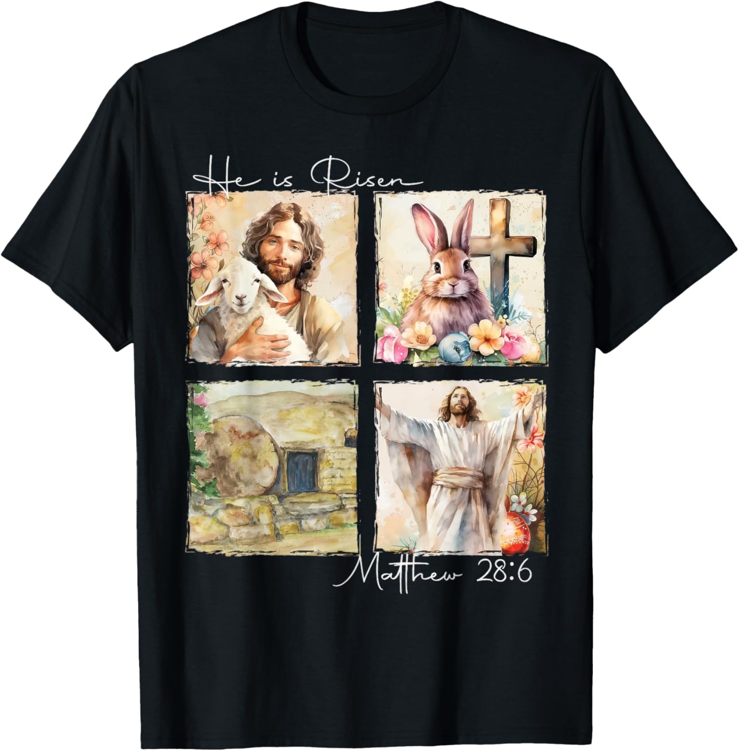 He Is Risen Matthew 28:6 Christian Easter T-Shirt for Believers - 13