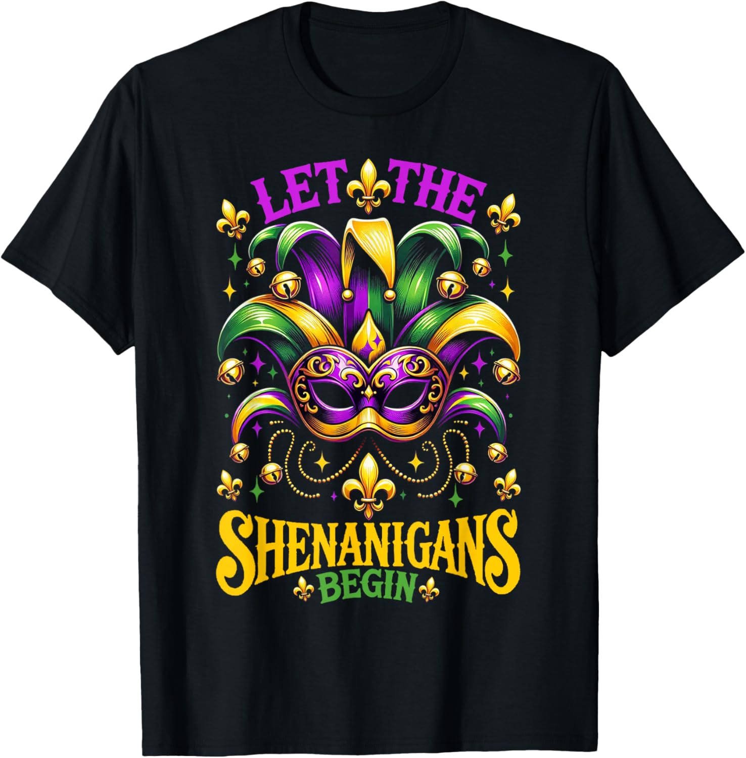 Let The Shenanigans Begin Mardi Gras T-Shirt for Kids and Adults - 8