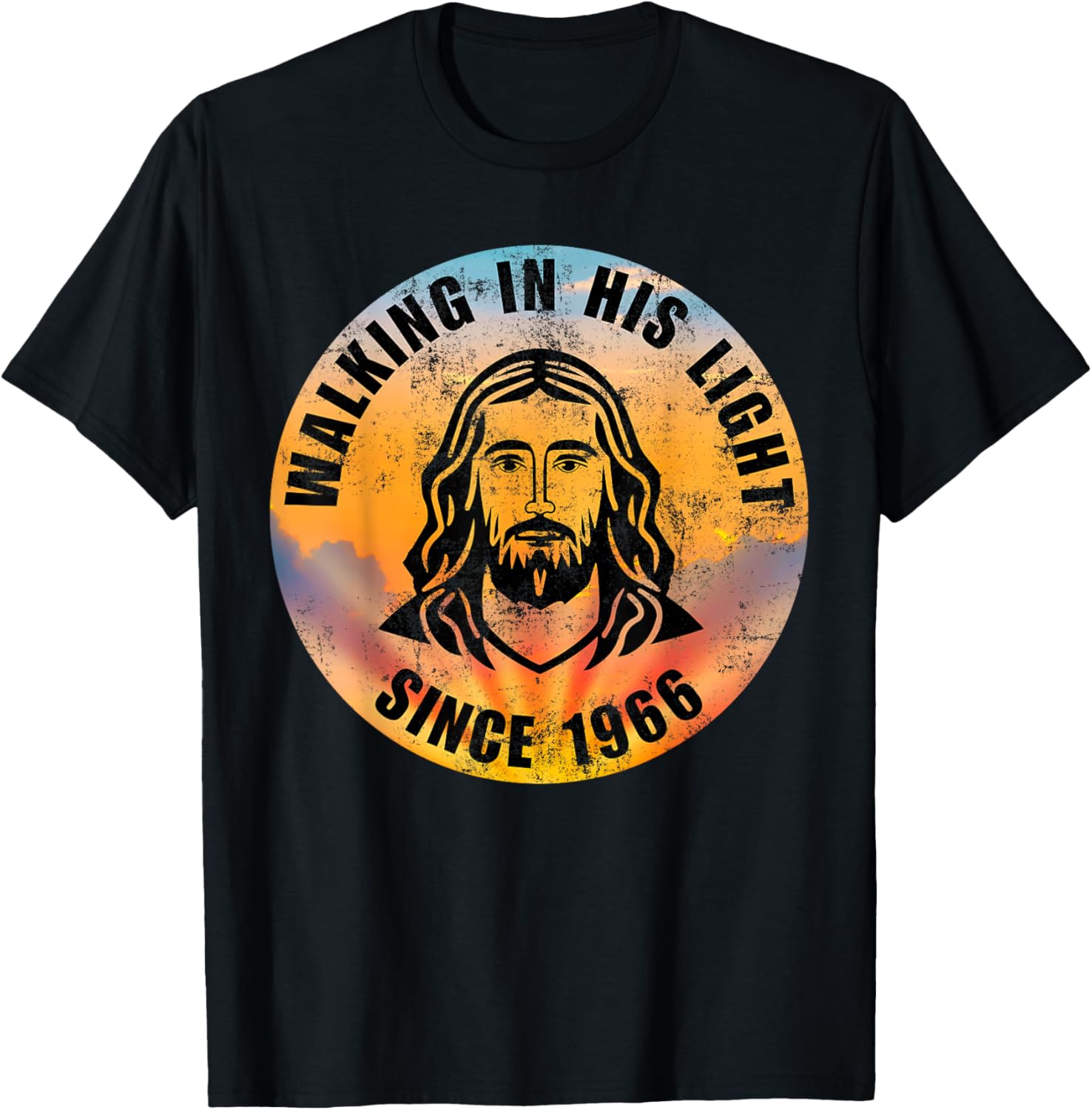 Positive Christian Quote T-Shirt Walking In His Light Since 1966 - 29