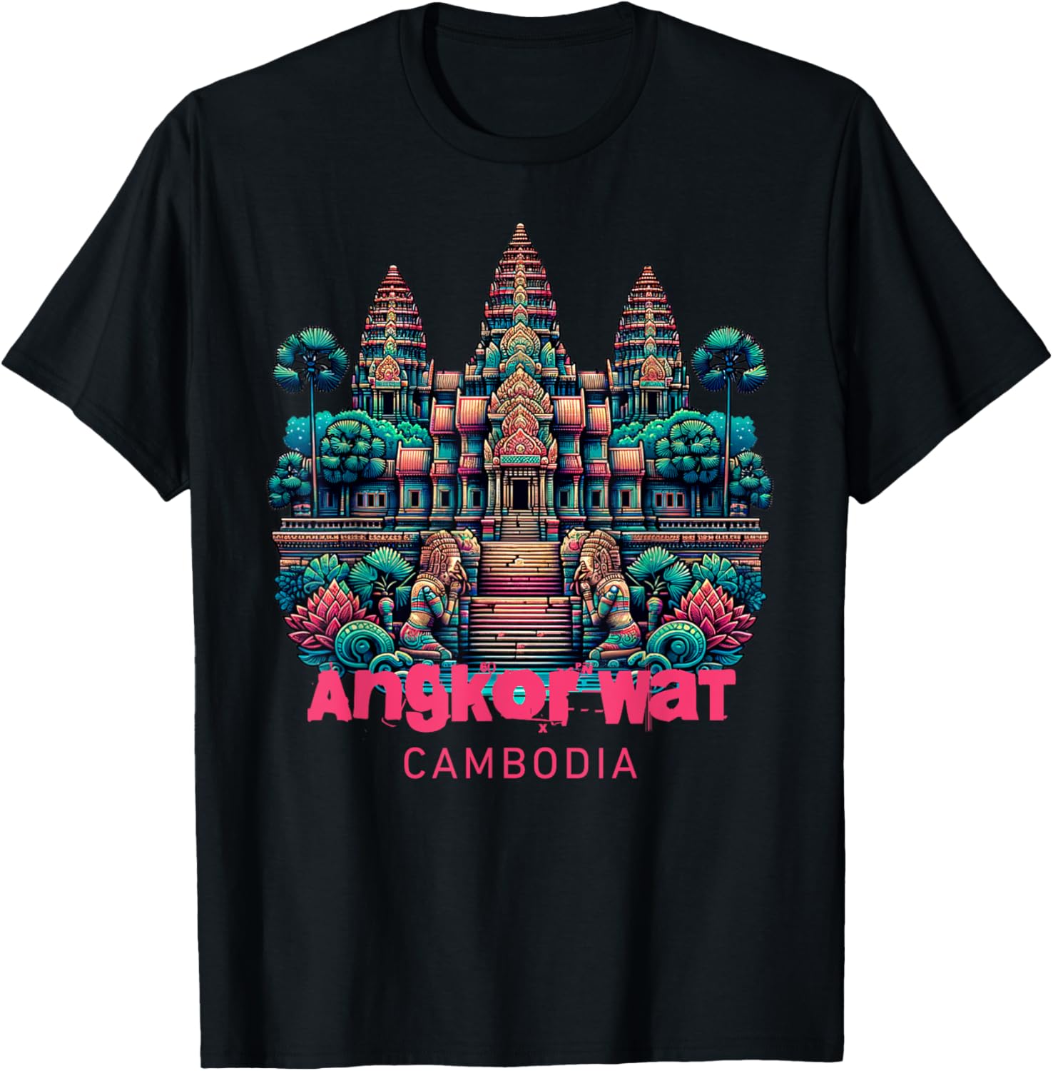 Angkor Wat T-Shirt for Fans of Hindu Buddhist Temples in Cambodia - 1