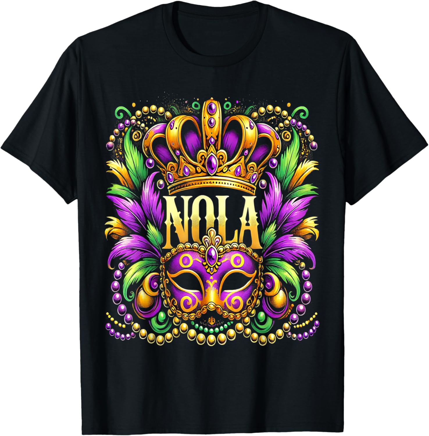 NOLA New Orleans Mardi Gras 2025 T-Shirt for Festive Fun and Style - 20