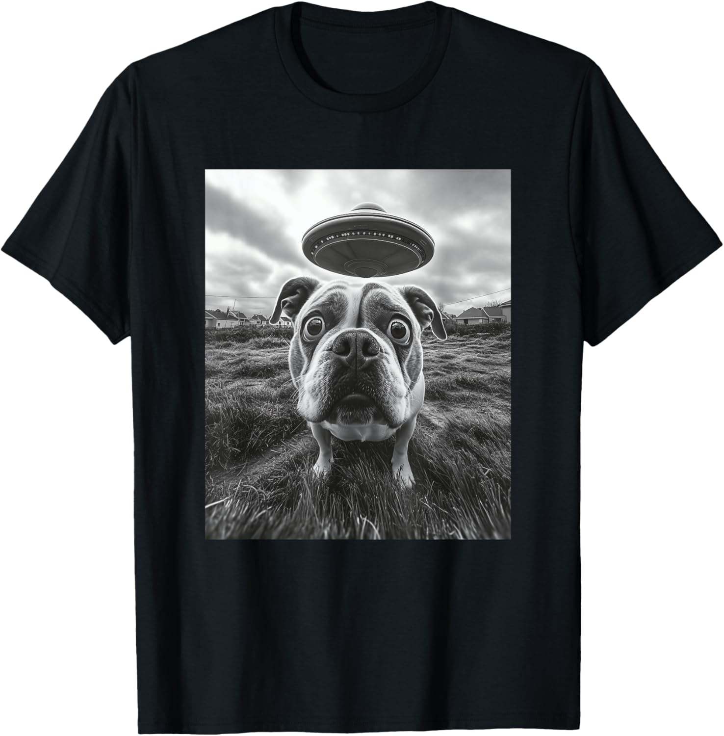 Hilarious English Bulldog UFO Graphic T-Shirt for Dog Lovers of All Ages - 26