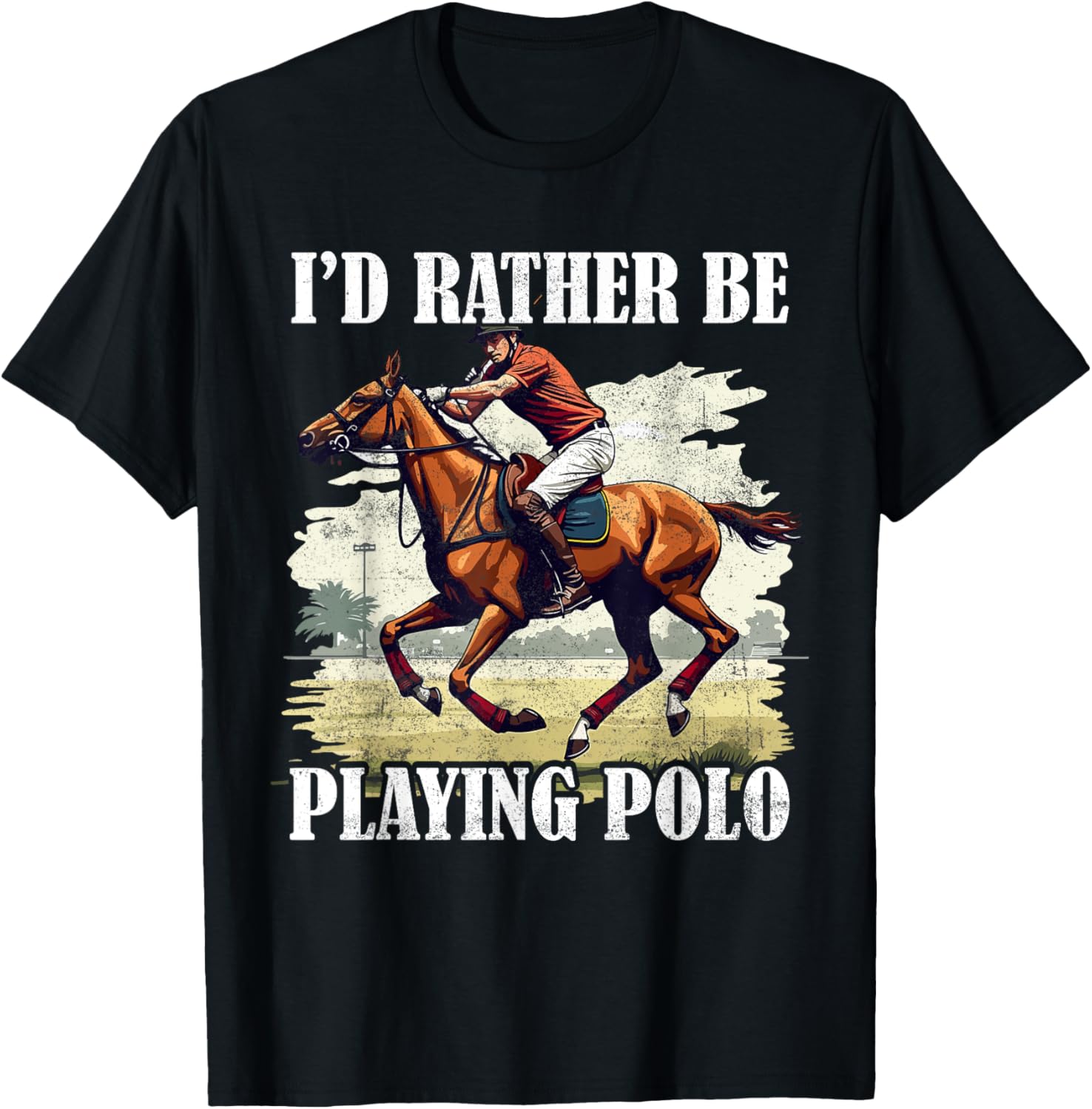 Stylish Polo Player T-Shirt for Equestrian Sports and Horseback Riding - 7