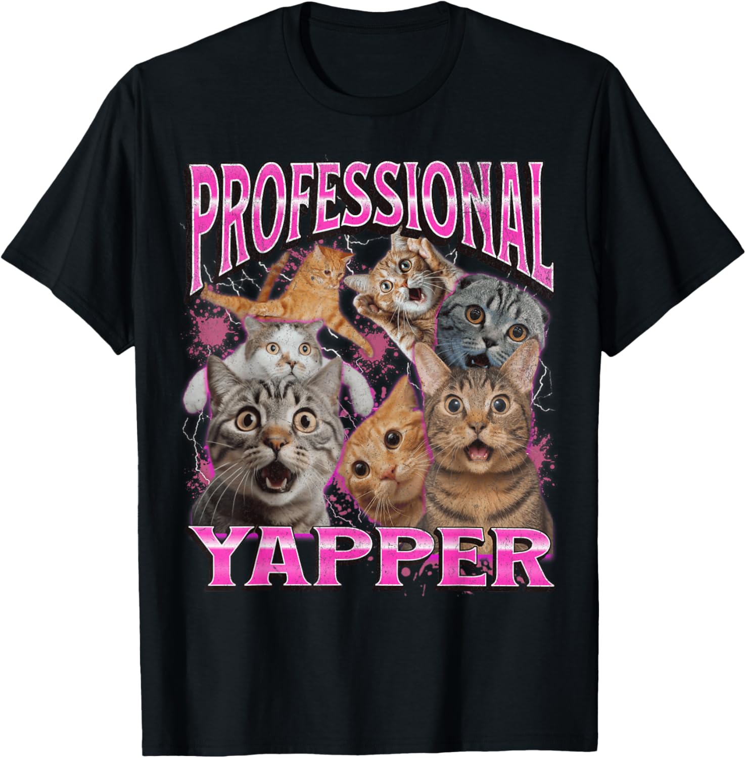 Funny 90s Cat Meme T-Shirt for Men and Women - Yapper Graphic Tee - 26