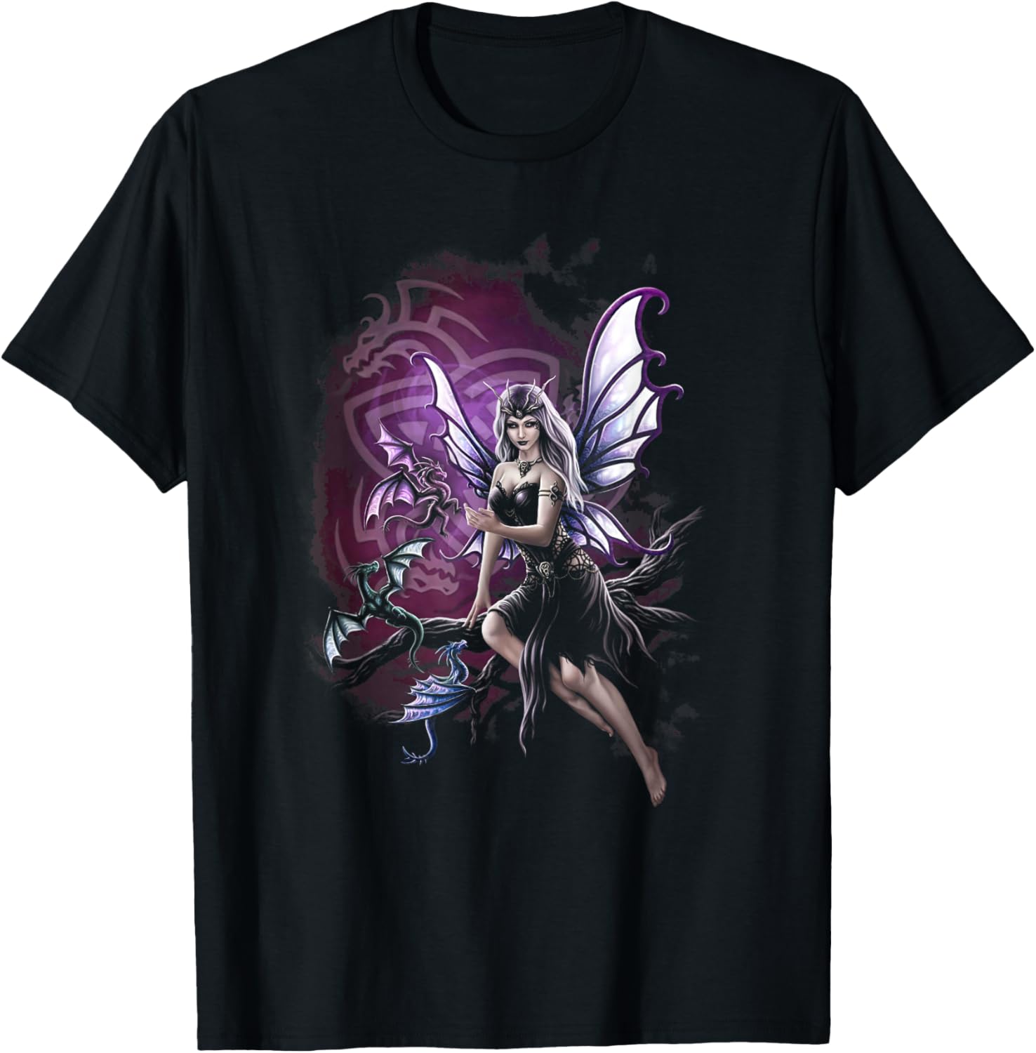 Enchanting Fairy Dragon Keeper T-Shirt by Sarah Richter Art - 1