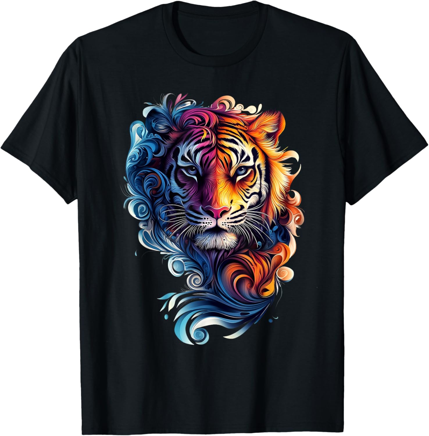 Colorful Tiger Wildlife T-Shirt for Nature Lovers - Stylish and Fun - 13
