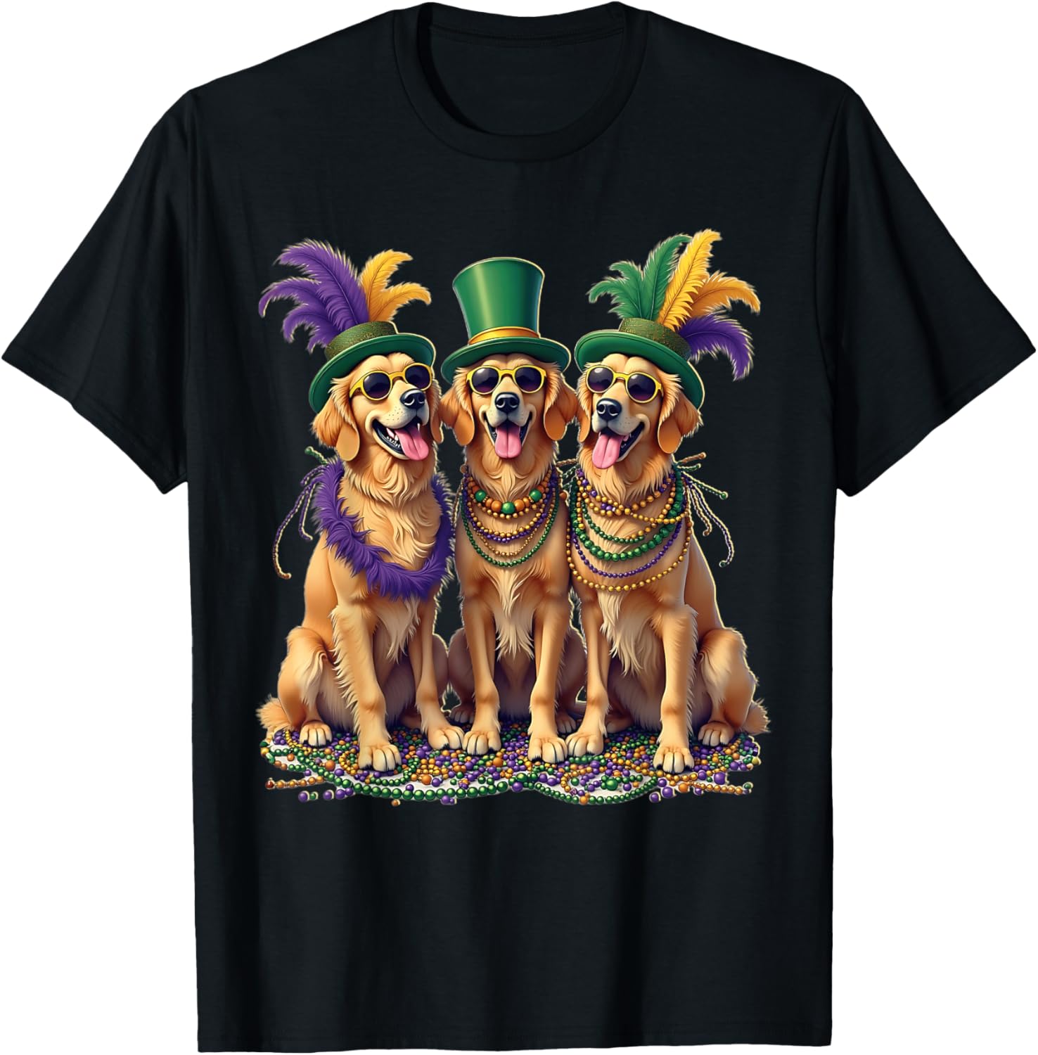 Festive Labrador Mardi Gras T-Shirt for Dog Lovers and Celebration Fans - 11