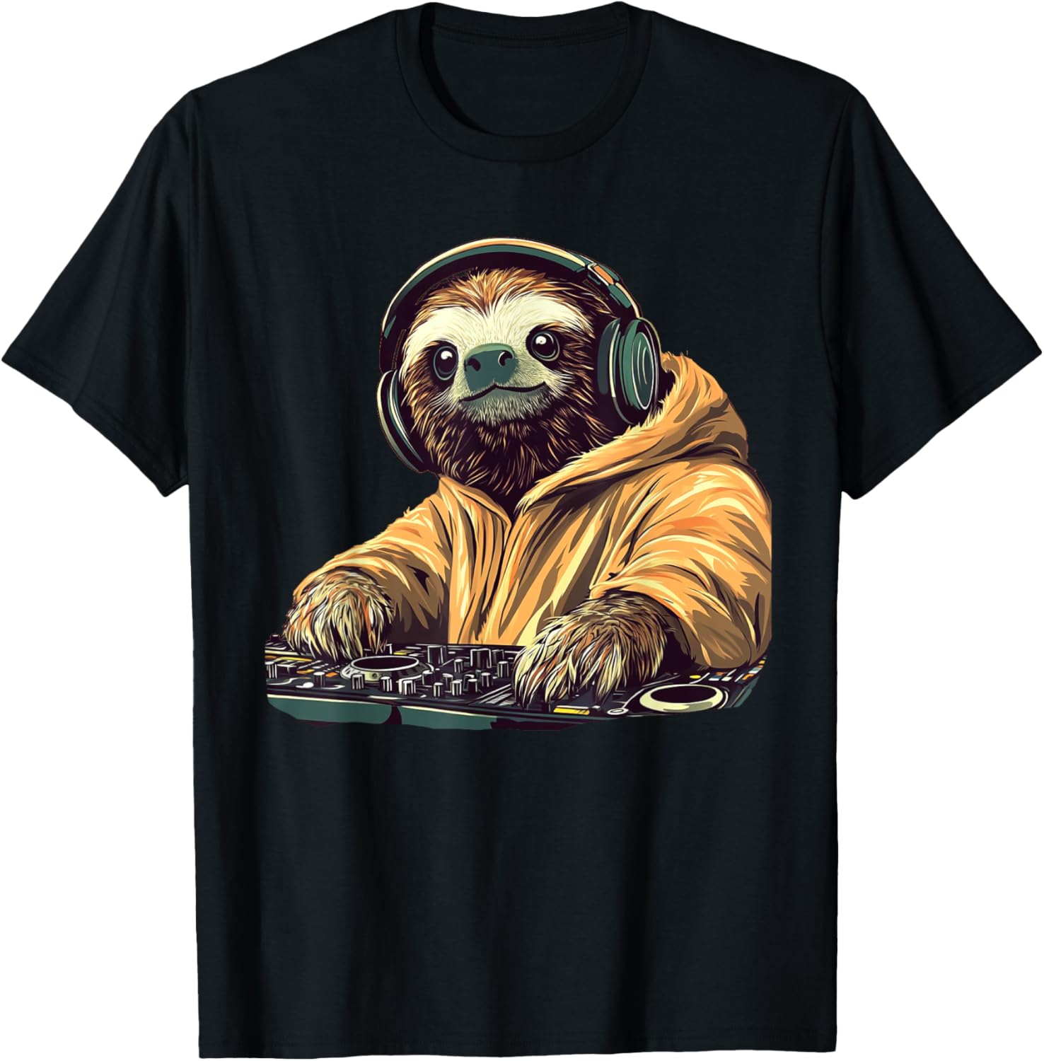 DJ Sloth Slow Jam Heat Costume T-Shirt for Fun Music Lovers - 19