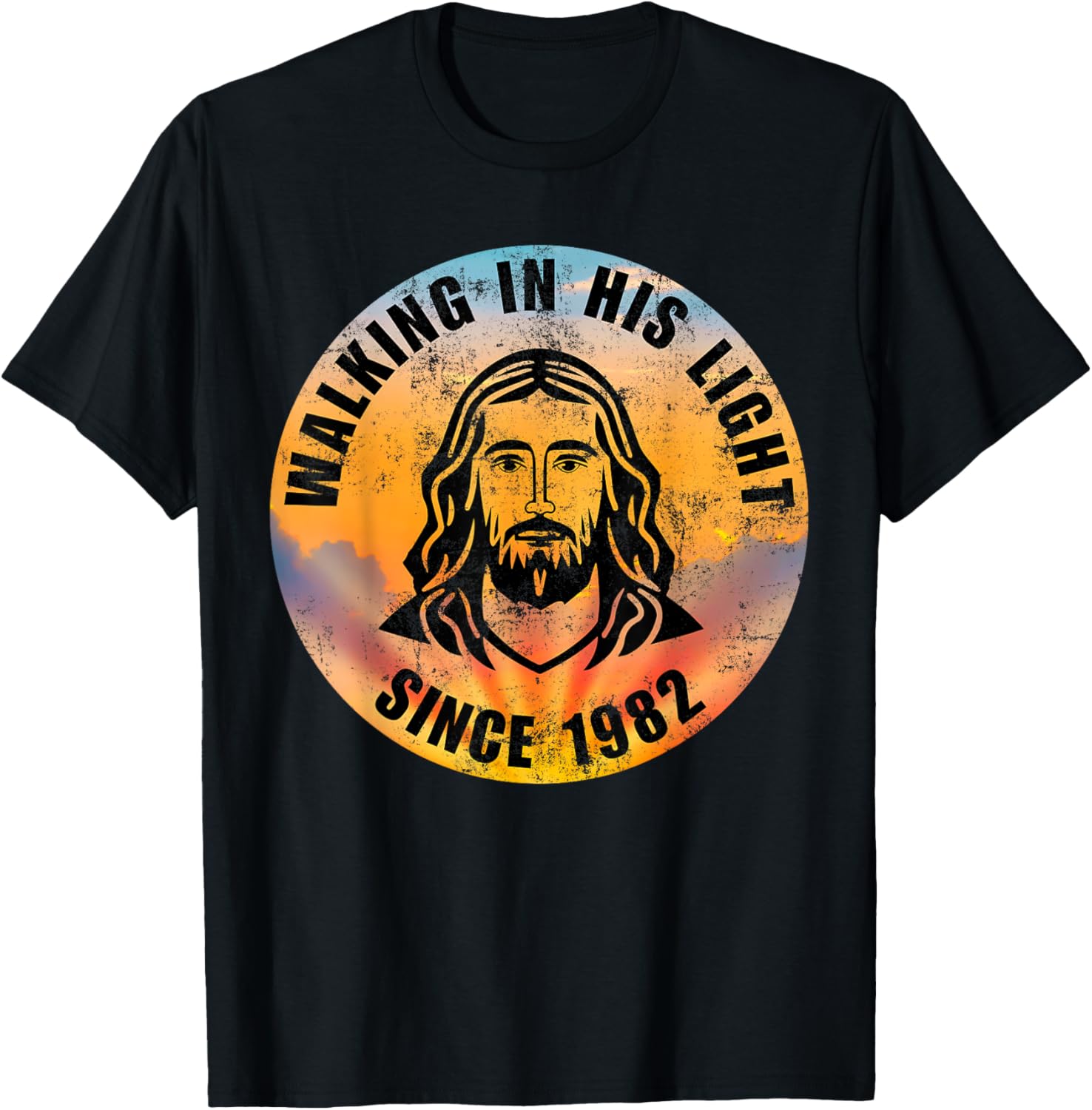 Christian Positivity Quote T-Shirt Walking In His Light Since 1982 - 10
