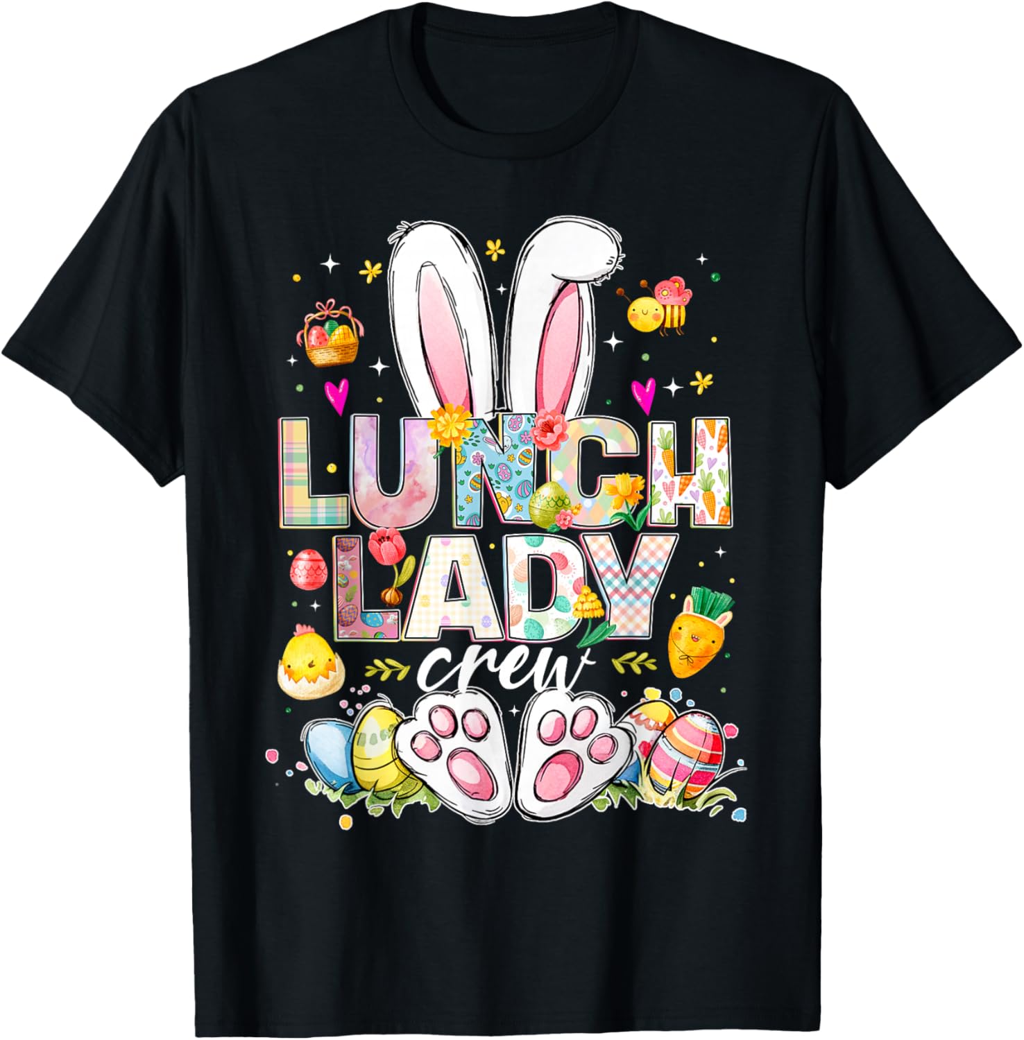 Funny Bunny Lunch Lady Easter T-Shirt for Cafeteria Workers - 16