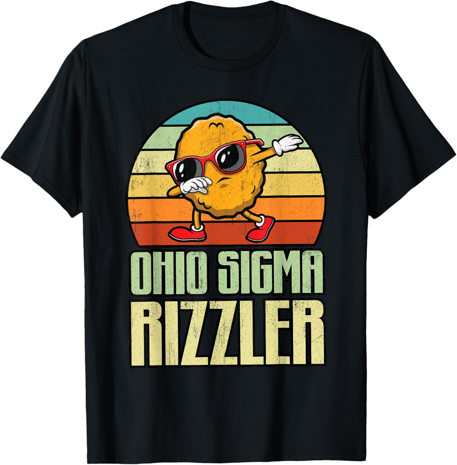 Ohio Sigma Rizzler Funny Chicken Nugget Meme T-Shirt for Food Lovers - 11