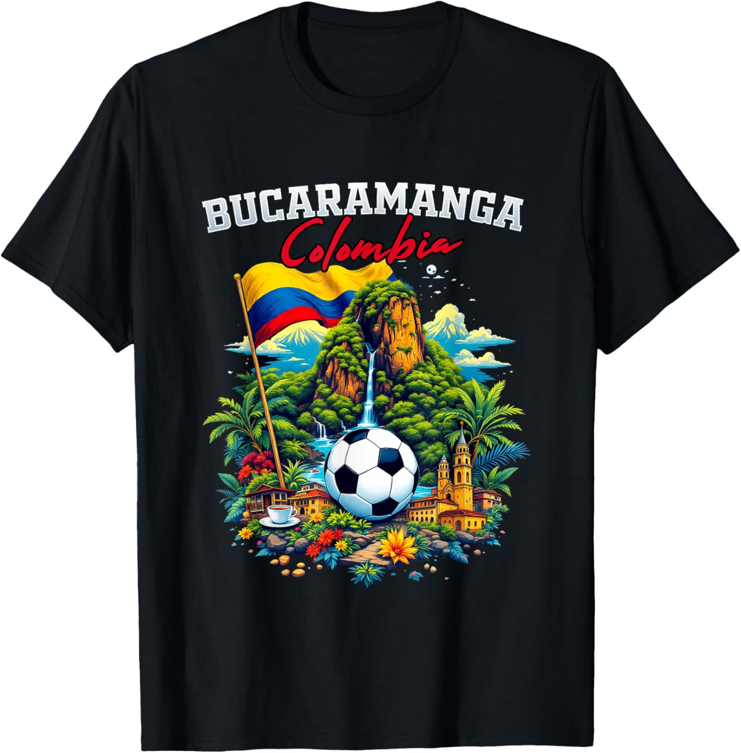 Bucaramanga Colombia Souvenir Flag T-Shirt for Travel and Fashion Lovers - 4