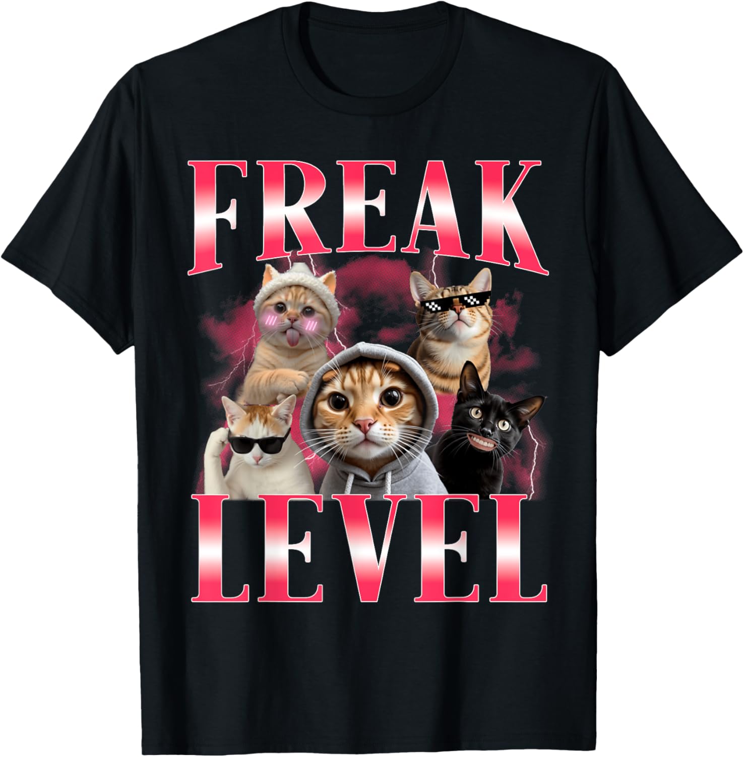 Funny Cat Meme T-Shirt Certified Freak Humor for Cat Lovers - 11