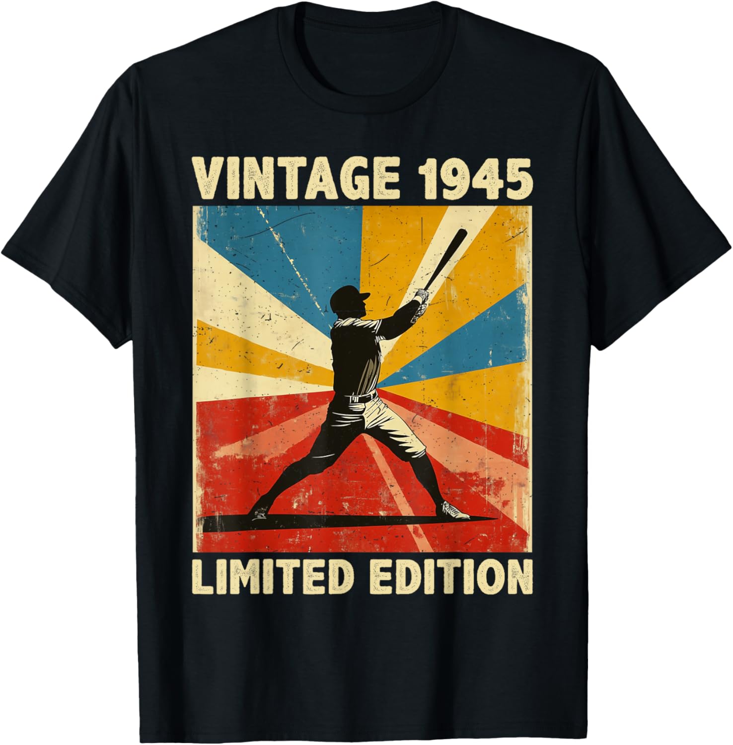 Retro Vintage 1945 Baseball Lover Funny T-Shirt for True Fans - 11