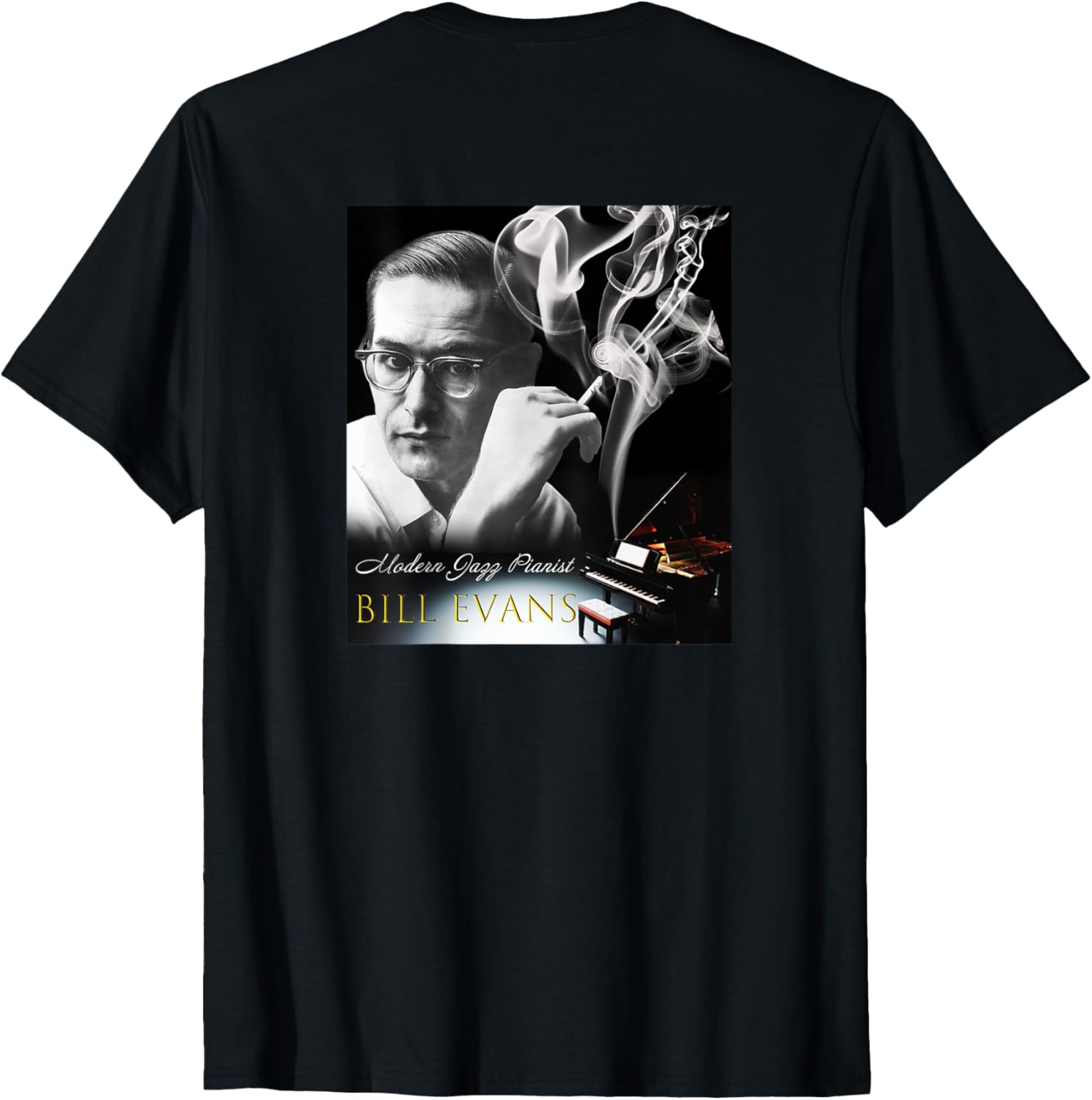 Bill Evans Back Printed T-Shirt for Music Lovers - Stylish and Comfortable - 15