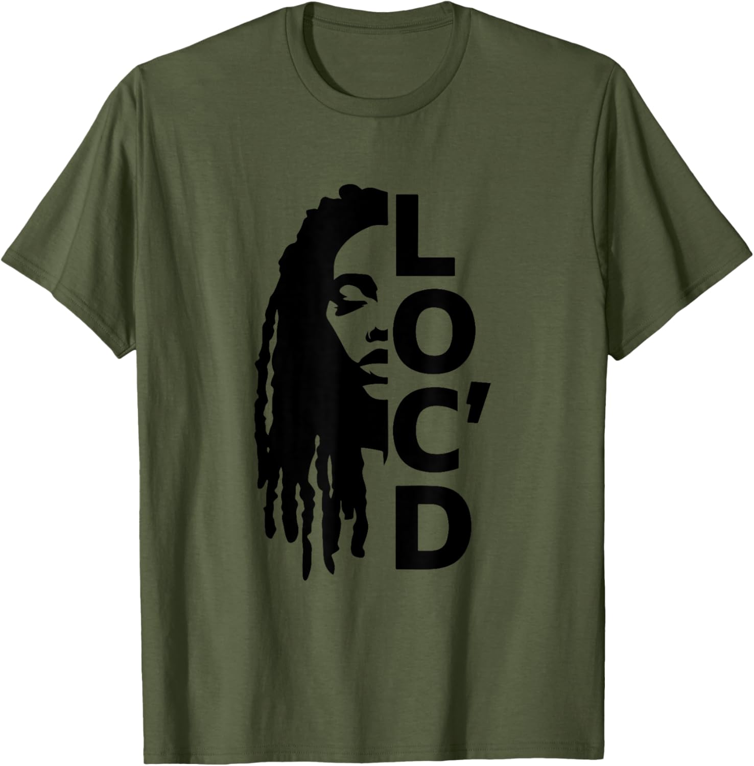 Loc'd For Life Afro Locs T-Shirt for Proud Black Melanin Women - 14