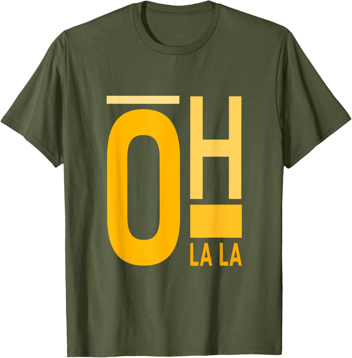 University Varsity Gold Oh La La T-Shirt for Stylish Students and Fans - 12