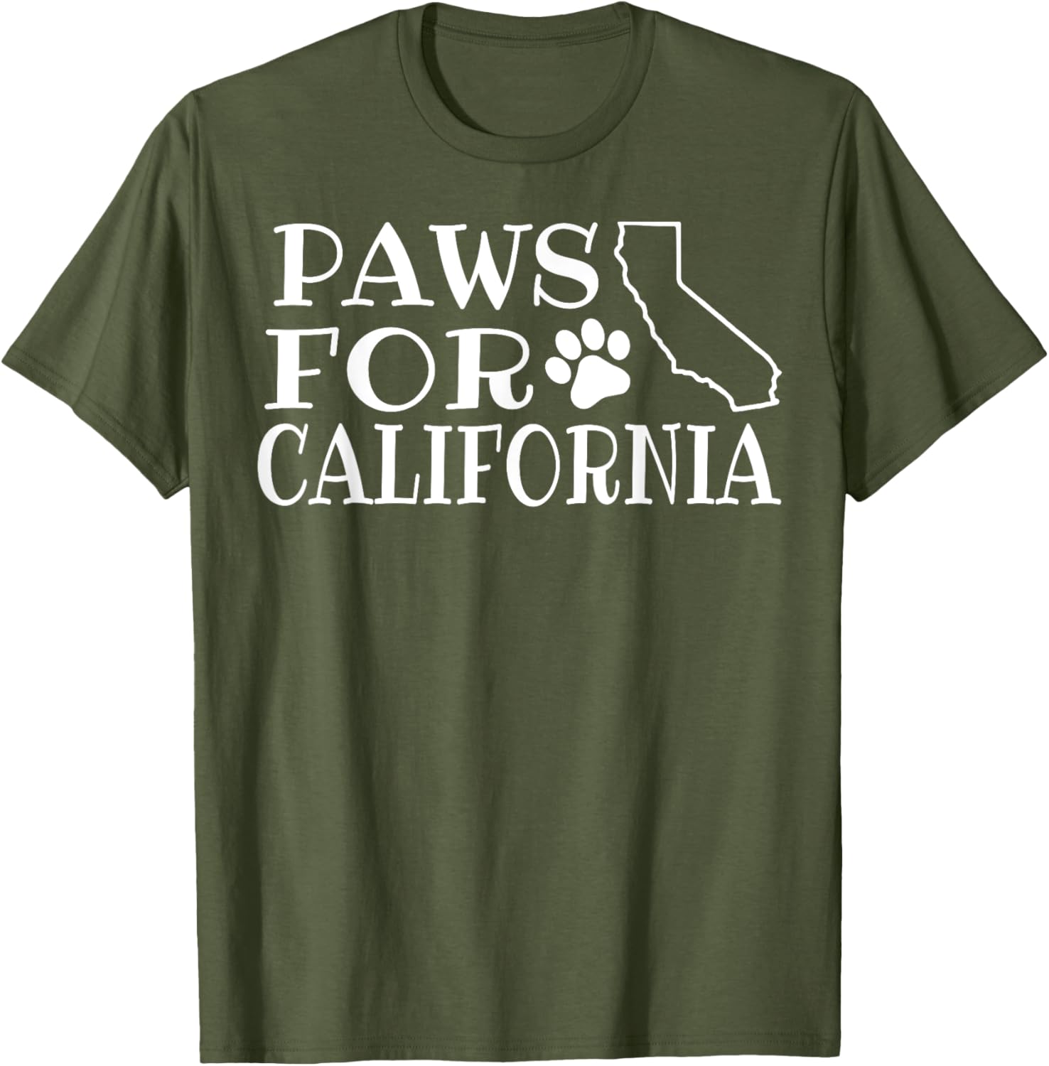 Paws For California Short Sleeve Tee for Adults and Kids - Black Small - 11