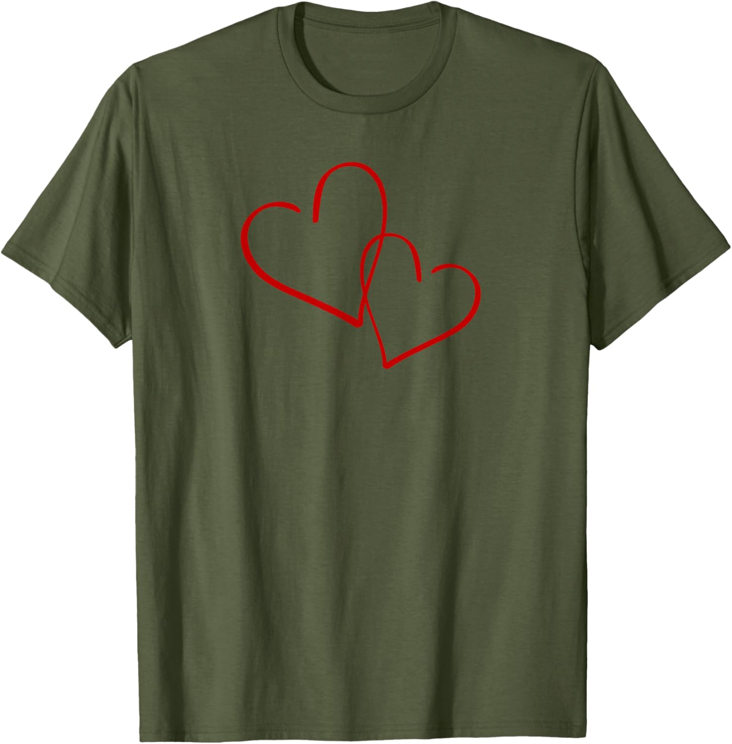 Valentine's Day Red Linked Hearts T-Shirt Perfect for Cupid's Day Celebration - 5
