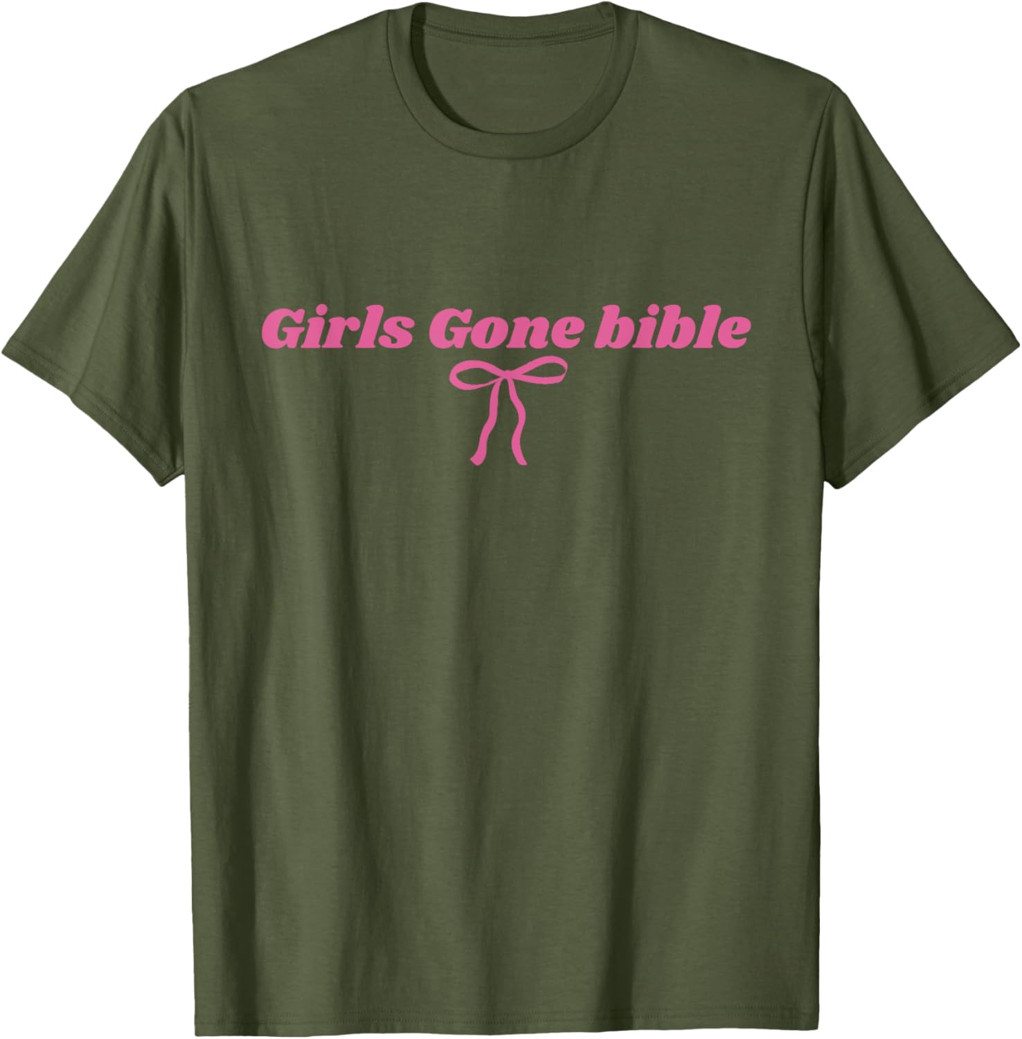 Girls Gone Bible Pink Bow Christian T-Shirt for Women and Girls - 10